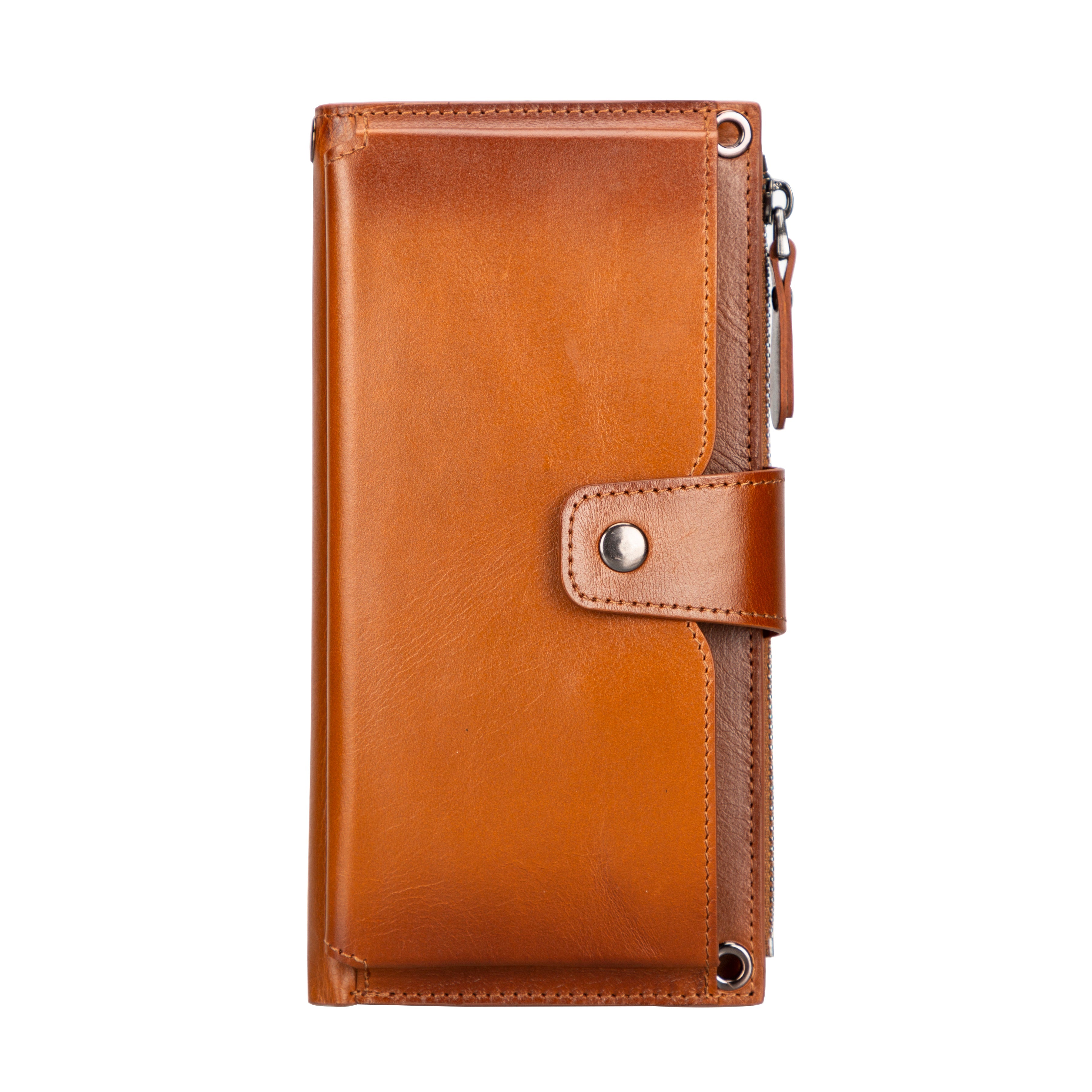 Portefeuille bandoulière en cuir Lozan 
