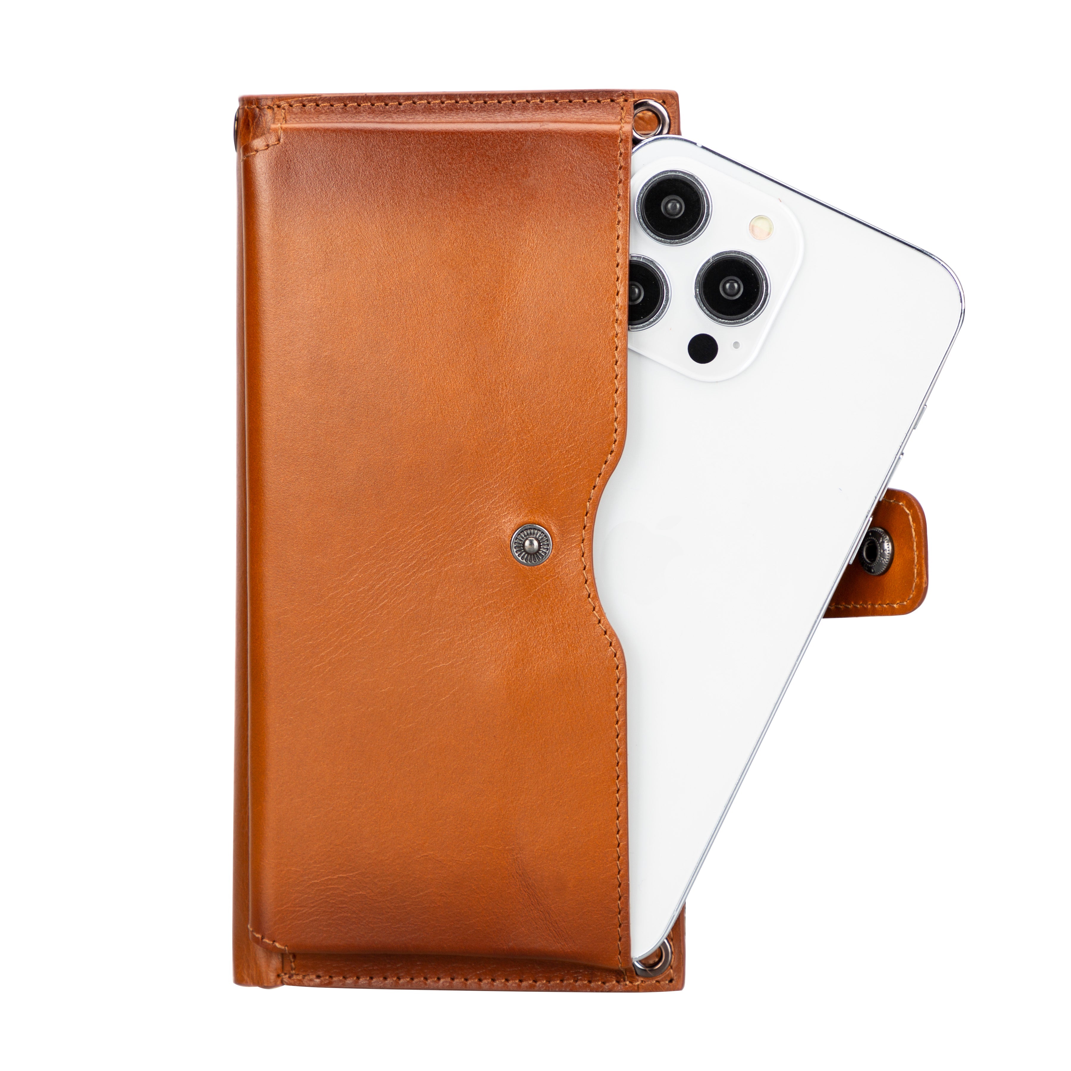 Portefeuille bandoulière en cuir Lozan 