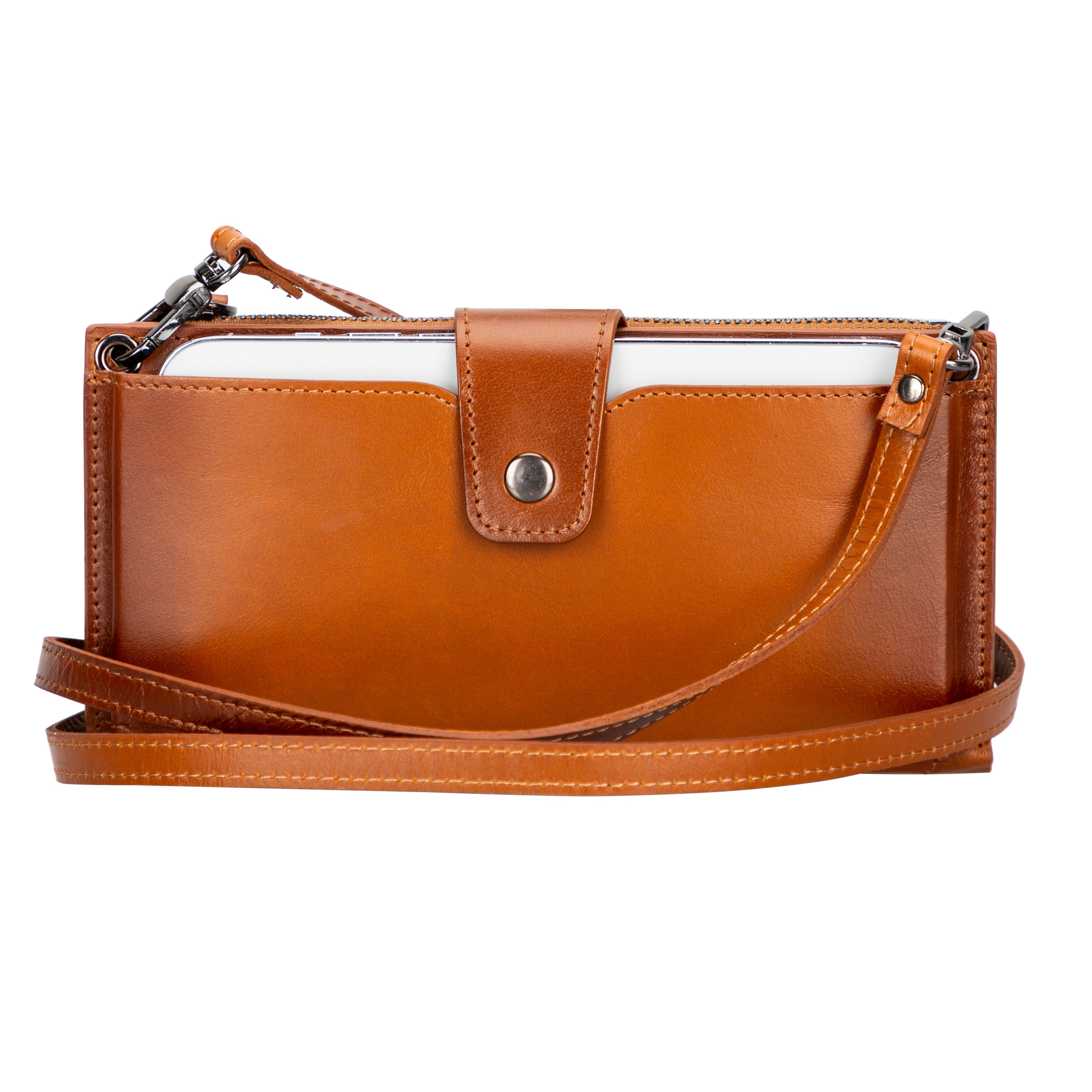 Portefeuille bandoulière en cuir Lozan 