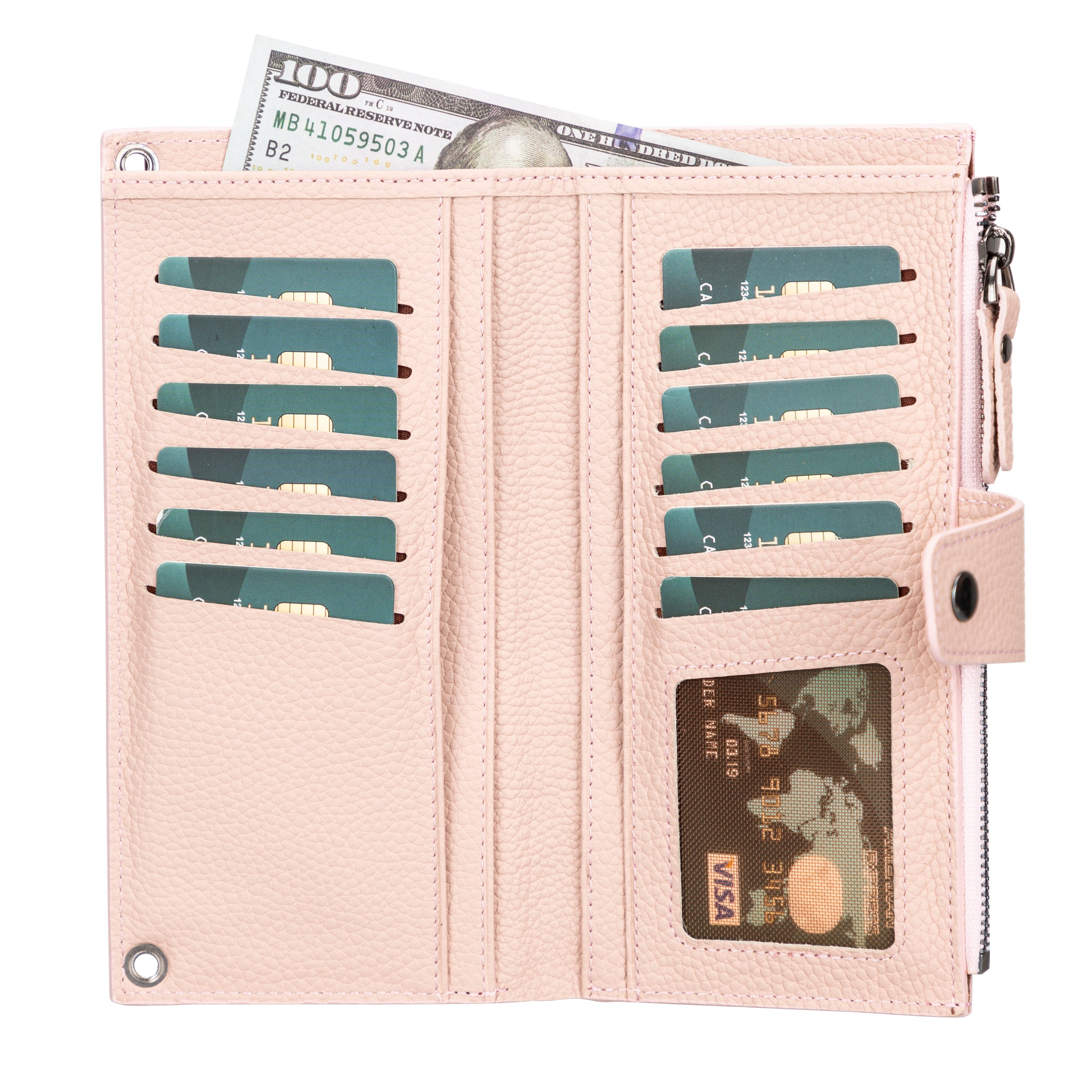 Portefeuille bandoulière en cuir Lozan 
