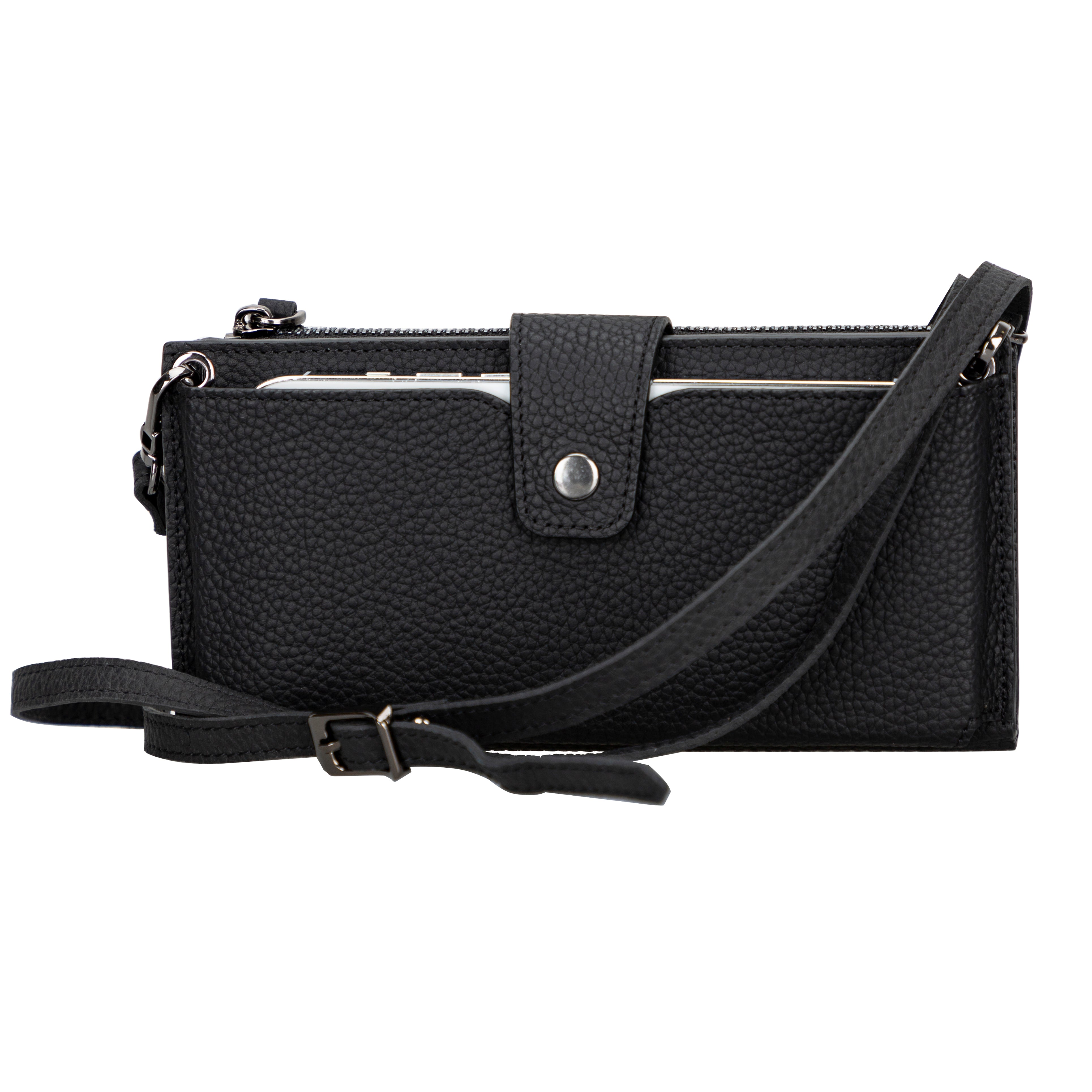 Portefeuille bandoulière en cuir Lozan 