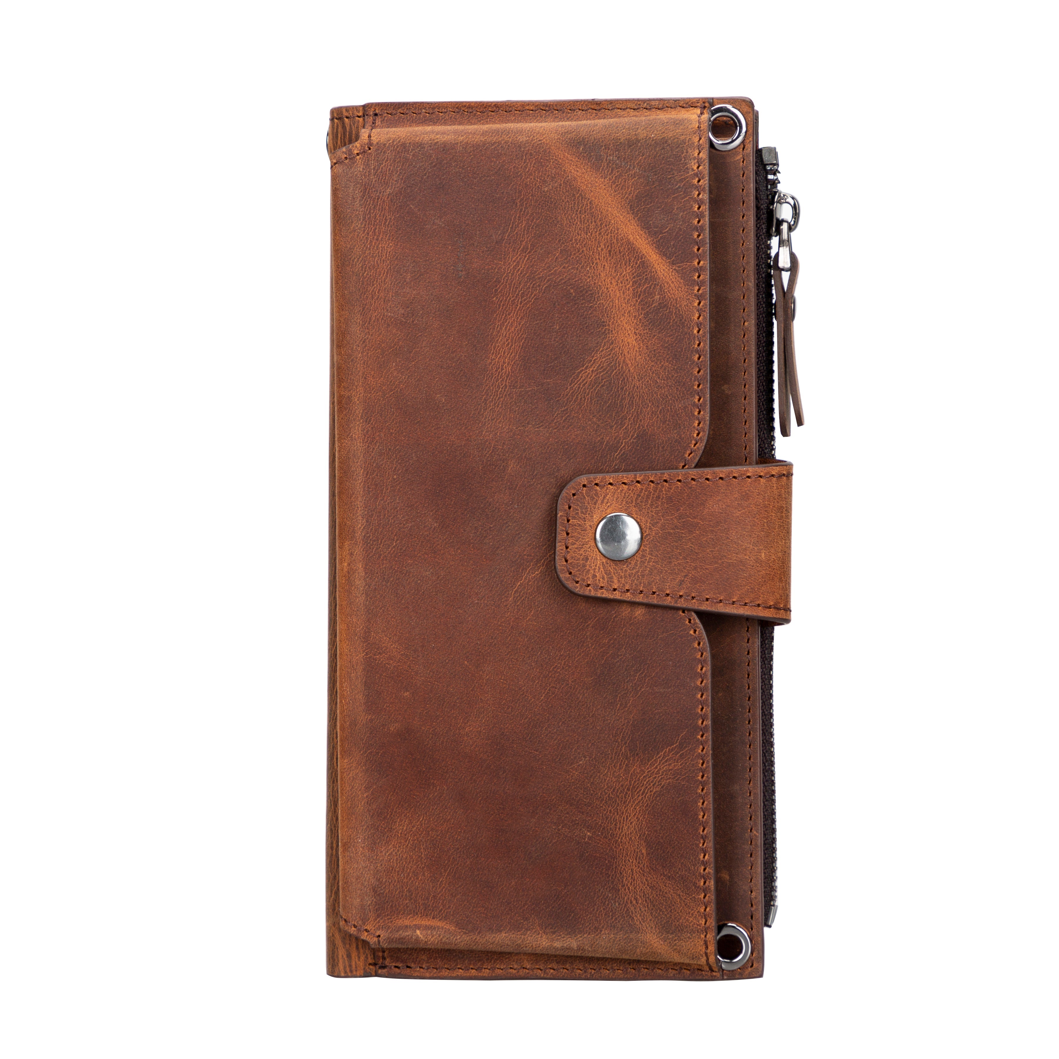Portefeuille bandoulière en cuir Lozan 
