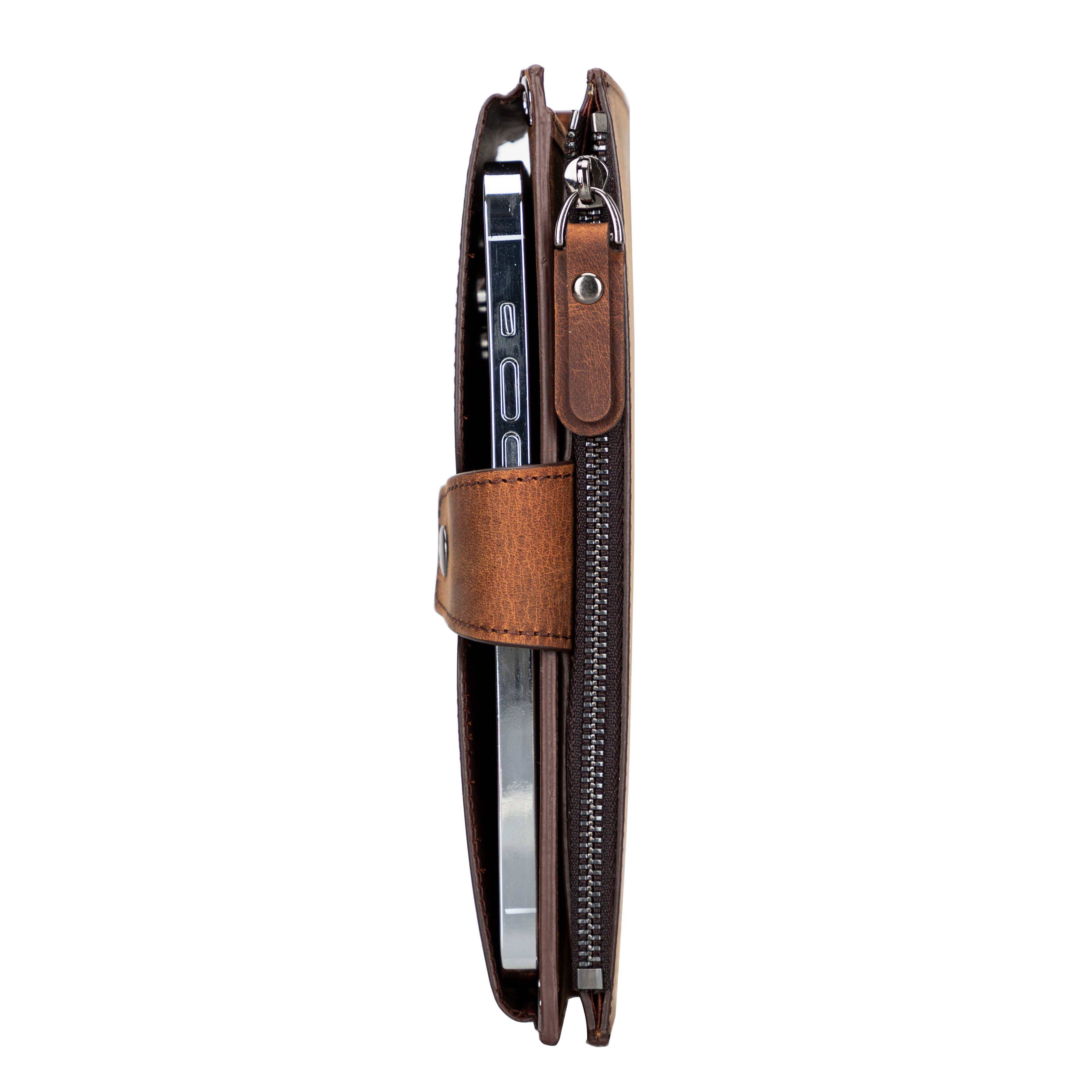 Portefeuille bandoulière en cuir Lozan 