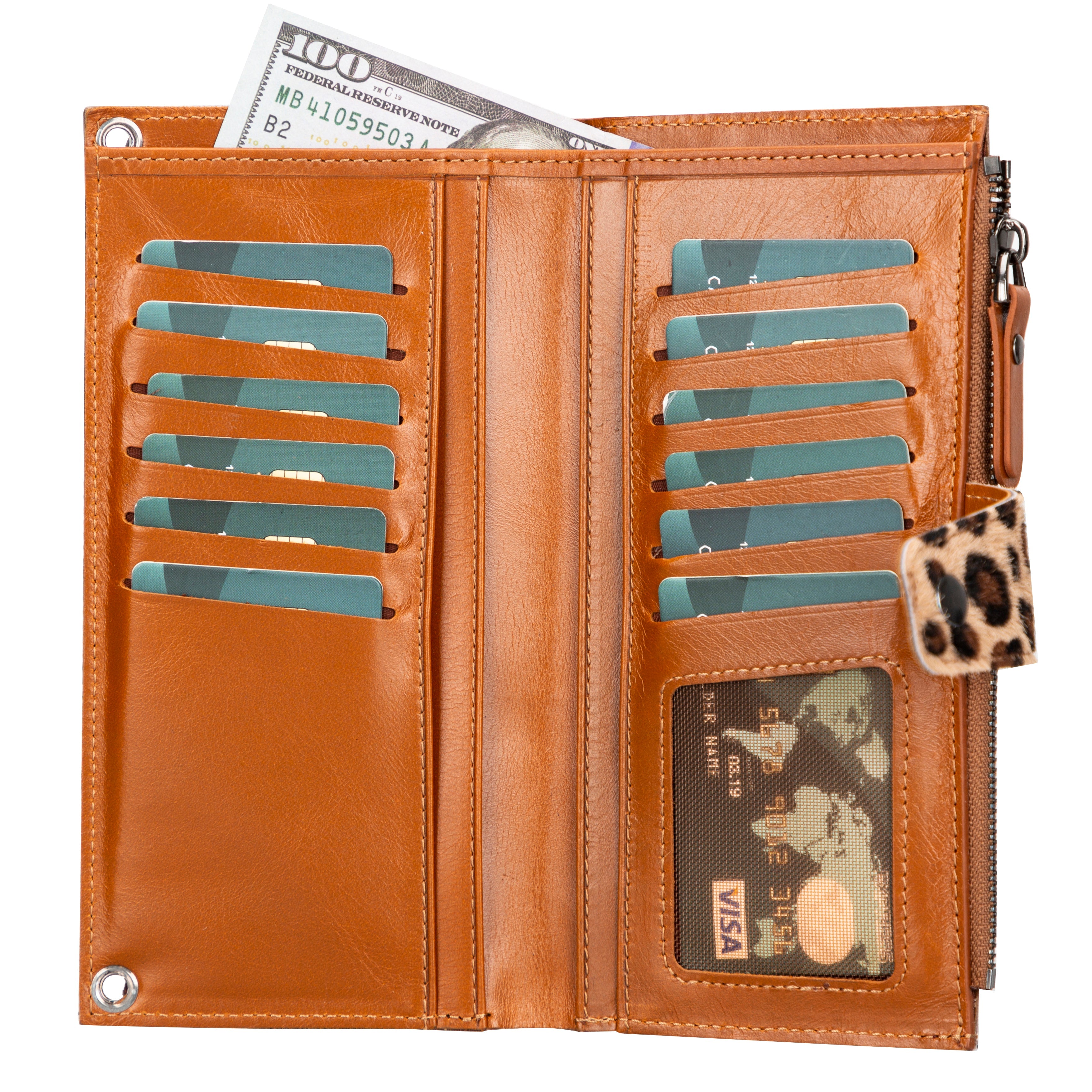 Portefeuille bandoulière en cuir Lozan 