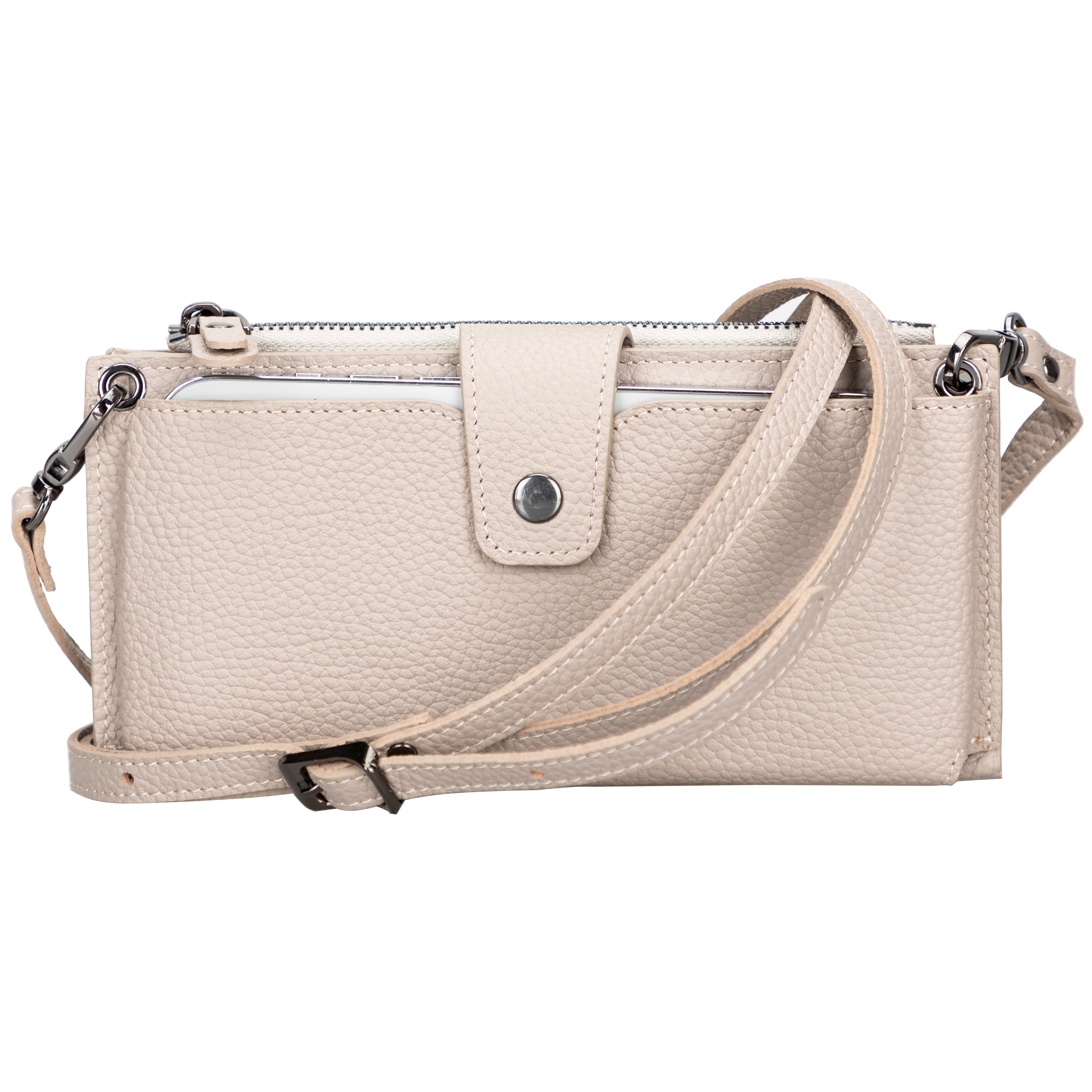 Portefeuille bandoulière en cuir Lozan 