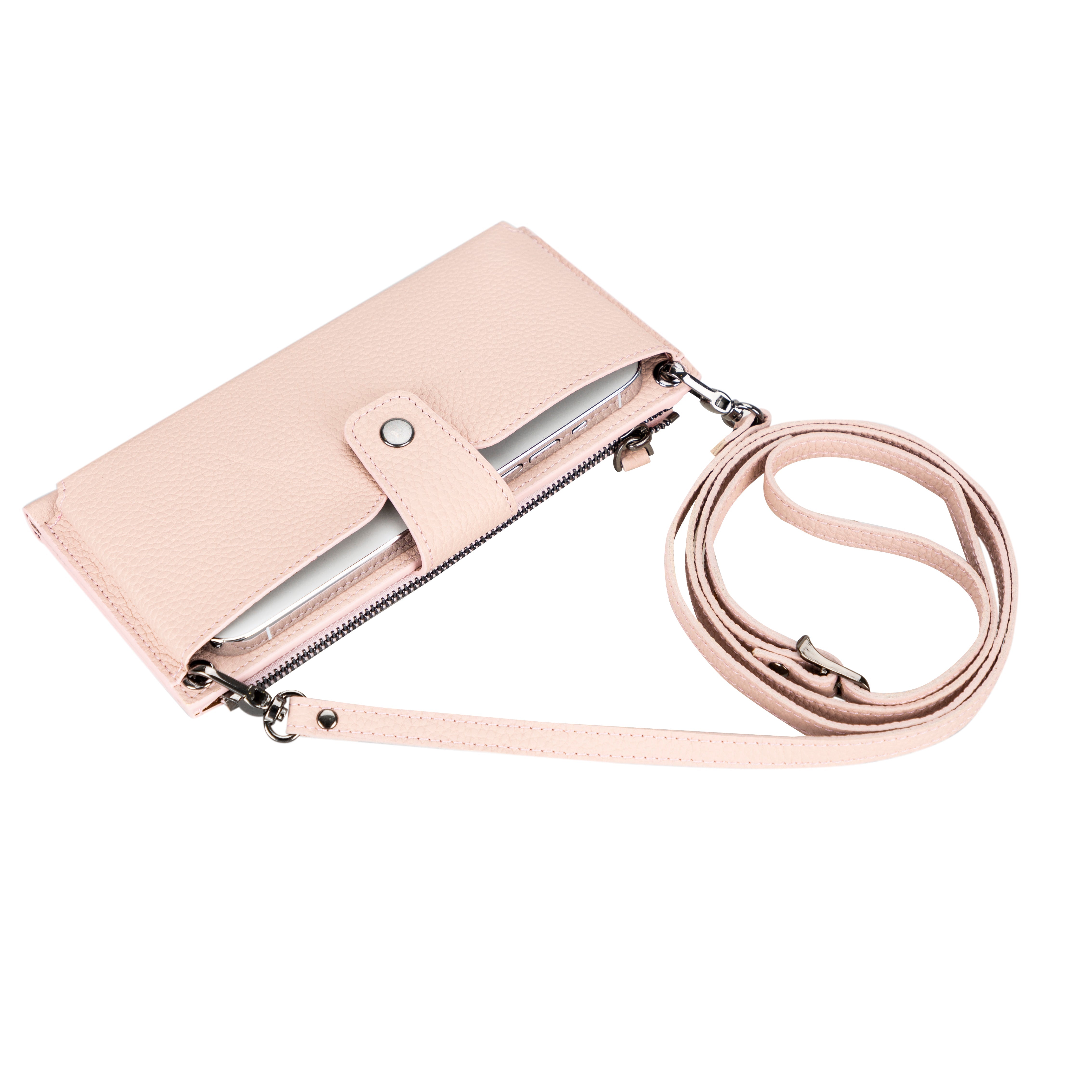 Portefeuille bandoulière en cuir Lozan 