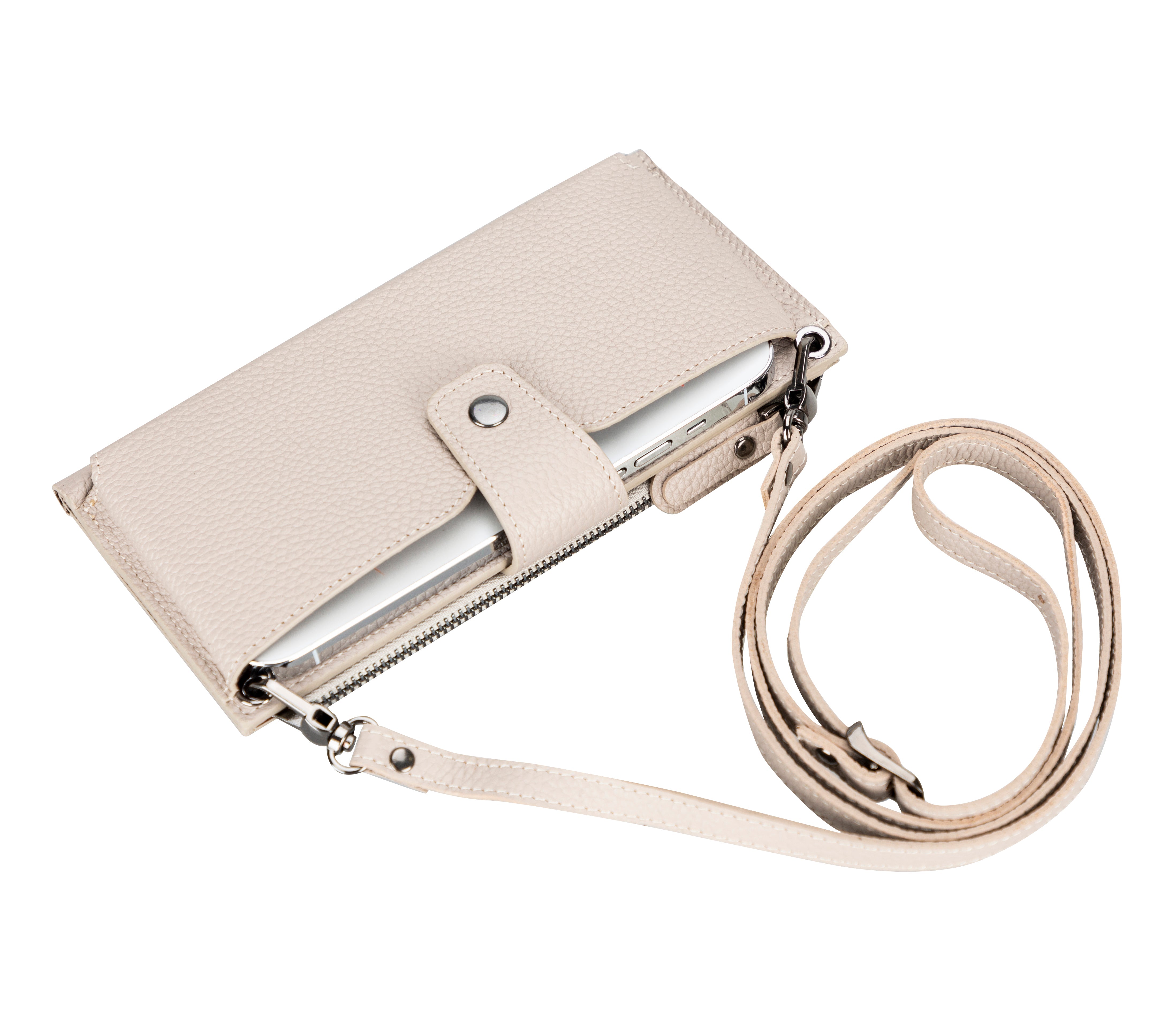 Portefeuille bandoulière en cuir Lozan 