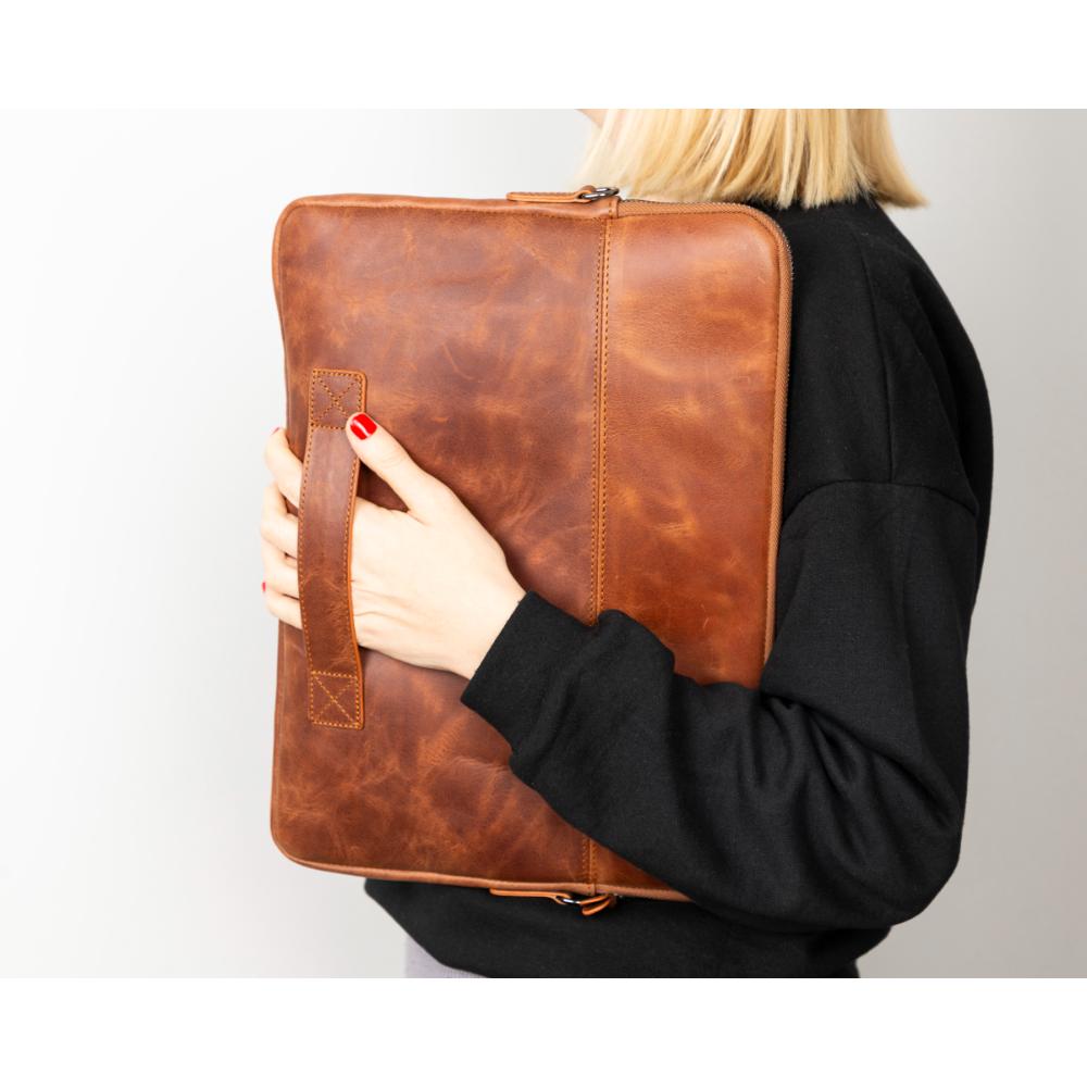 Housse fine en cuir Leeds pour ordinateur portable/tablette