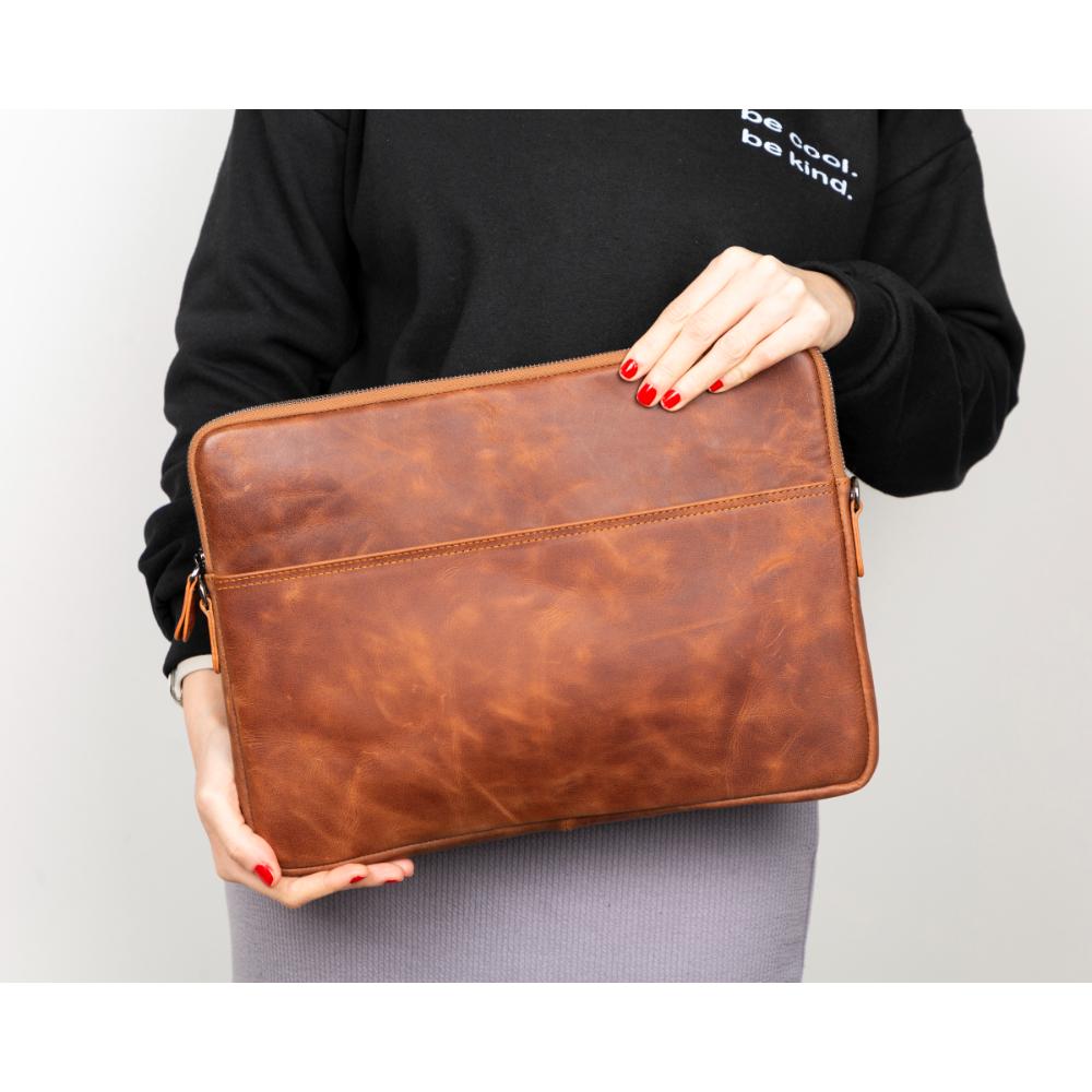 Housse fine en cuir Leeds pour ordinateur portable/tablette