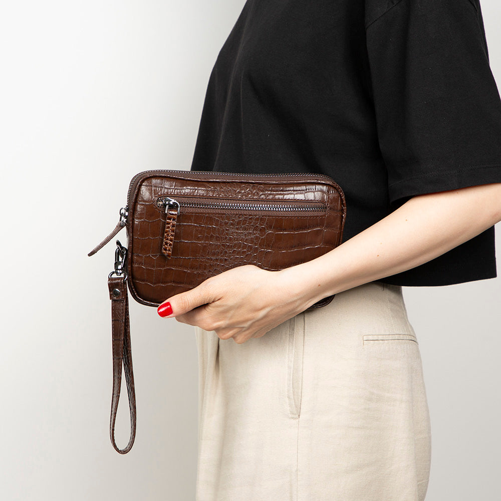 Noma Leather Clutch Bag