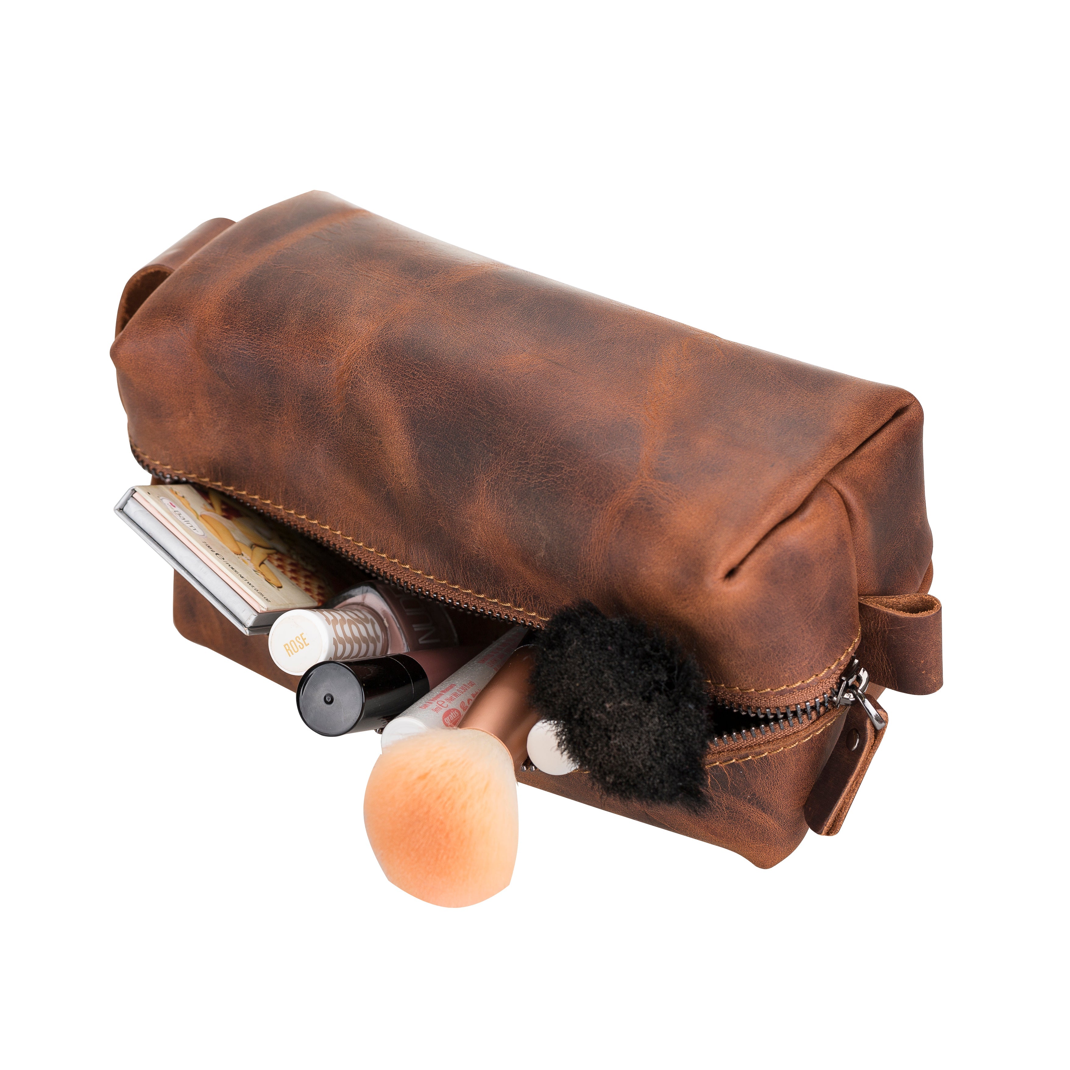 Trousse de toilette Eve en cuir, petite