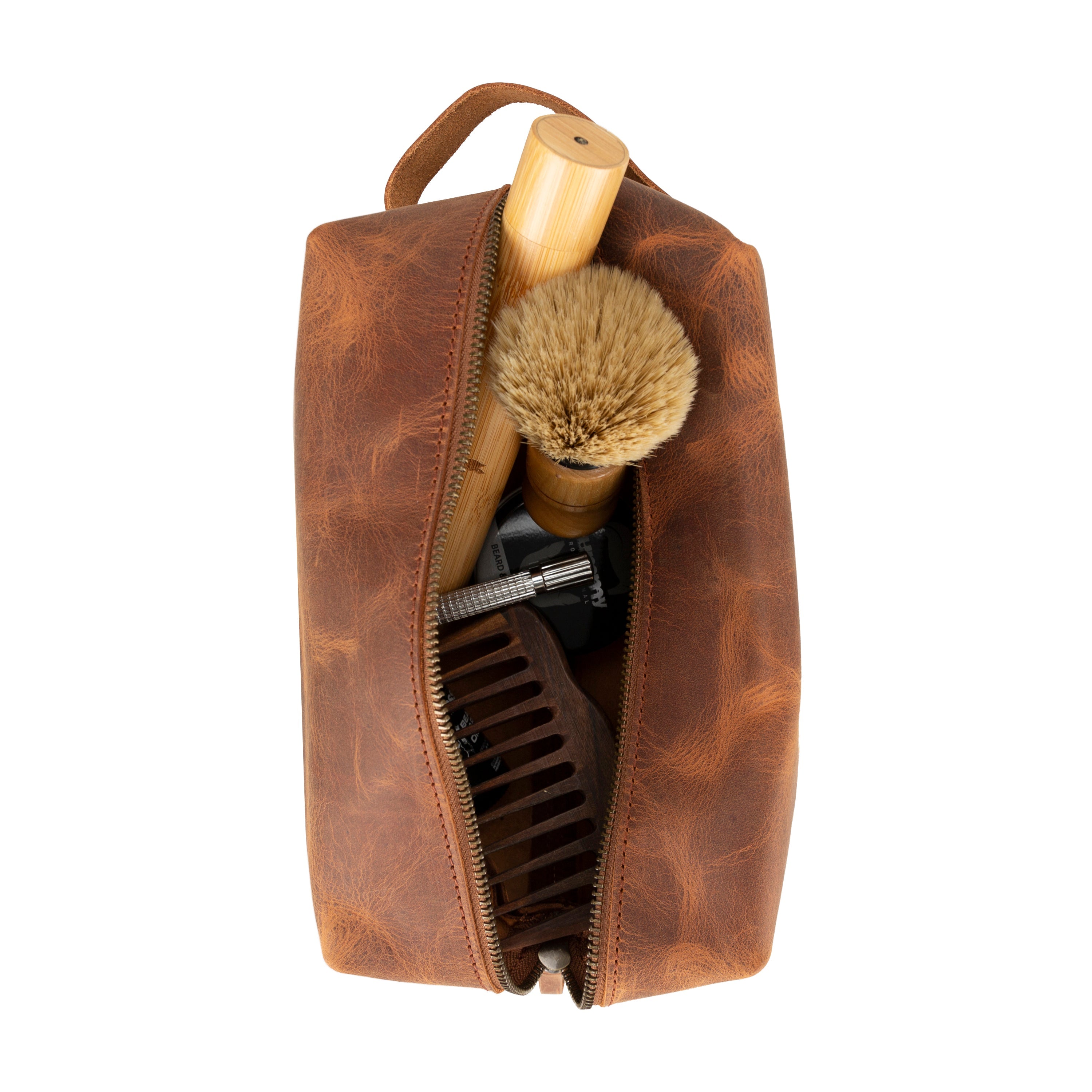 Trousse de toilette Eve en cuir, taille XL