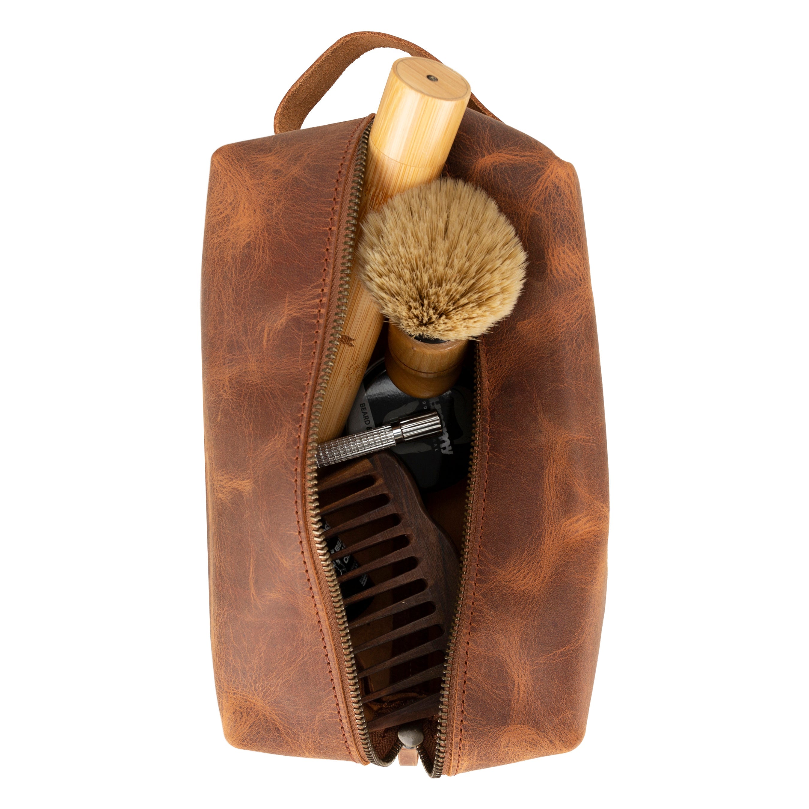 Trousse de toilette Eve en cuir, taille XL