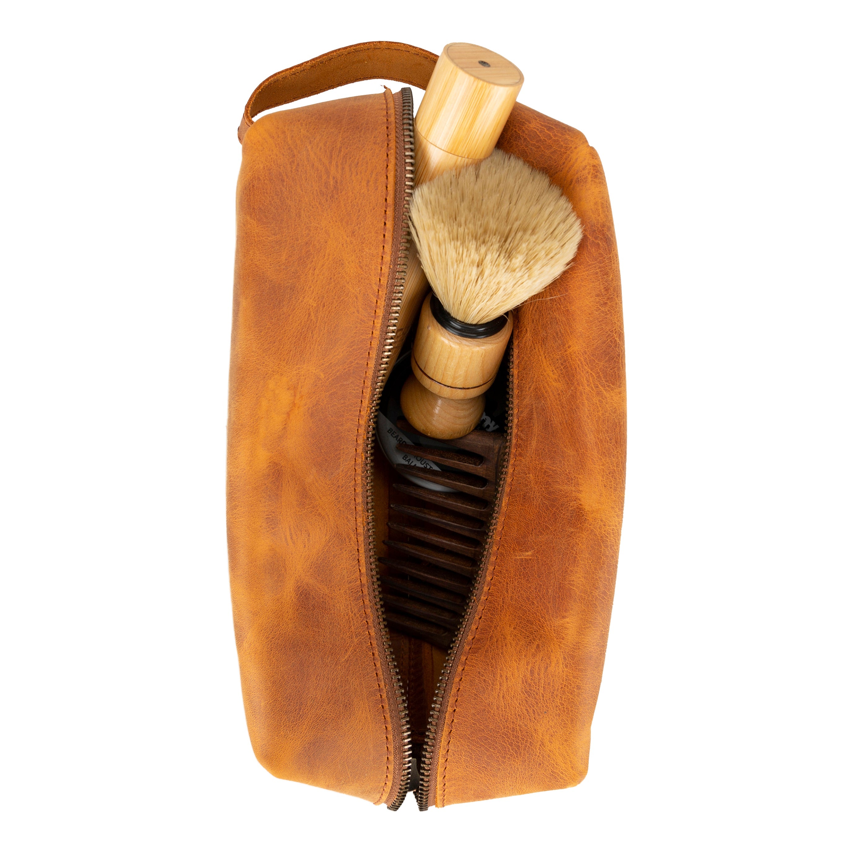 Trousse de toilette Eve en cuir, taille XL
