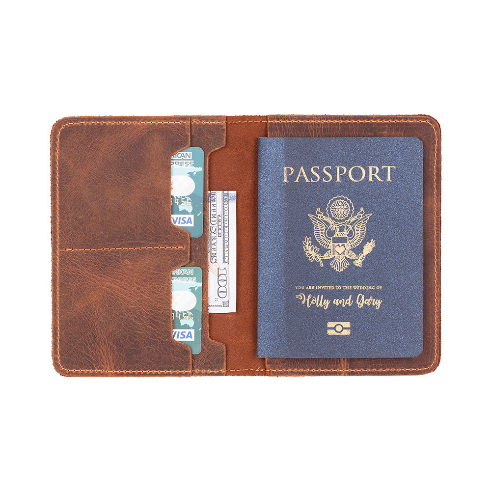 Portefeuille en cuir pour passeport Avventura