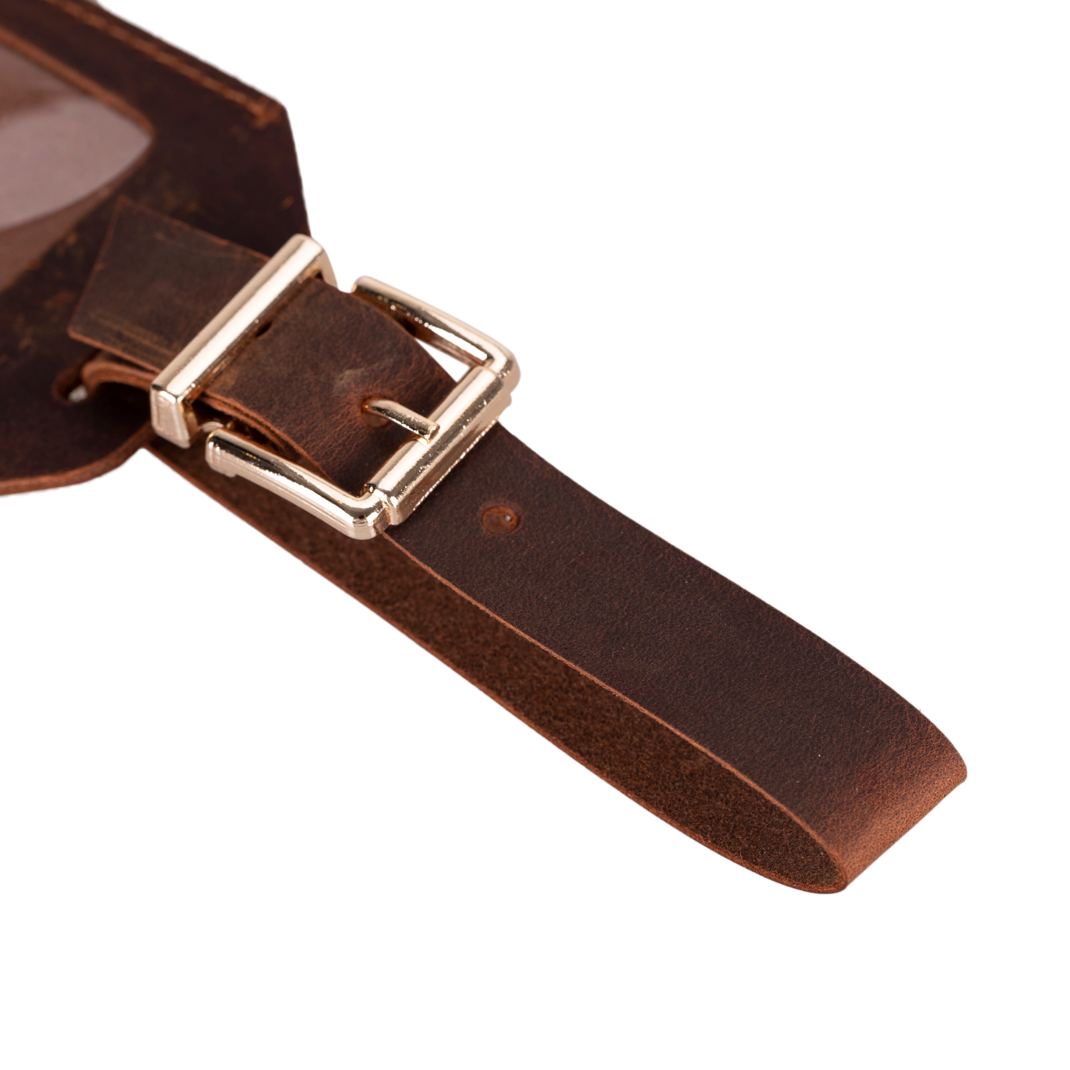 Étiquette de bagage en cuir Uno