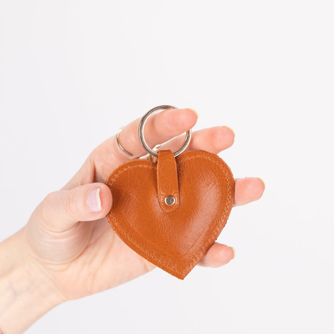 Cuore Leather Keyring