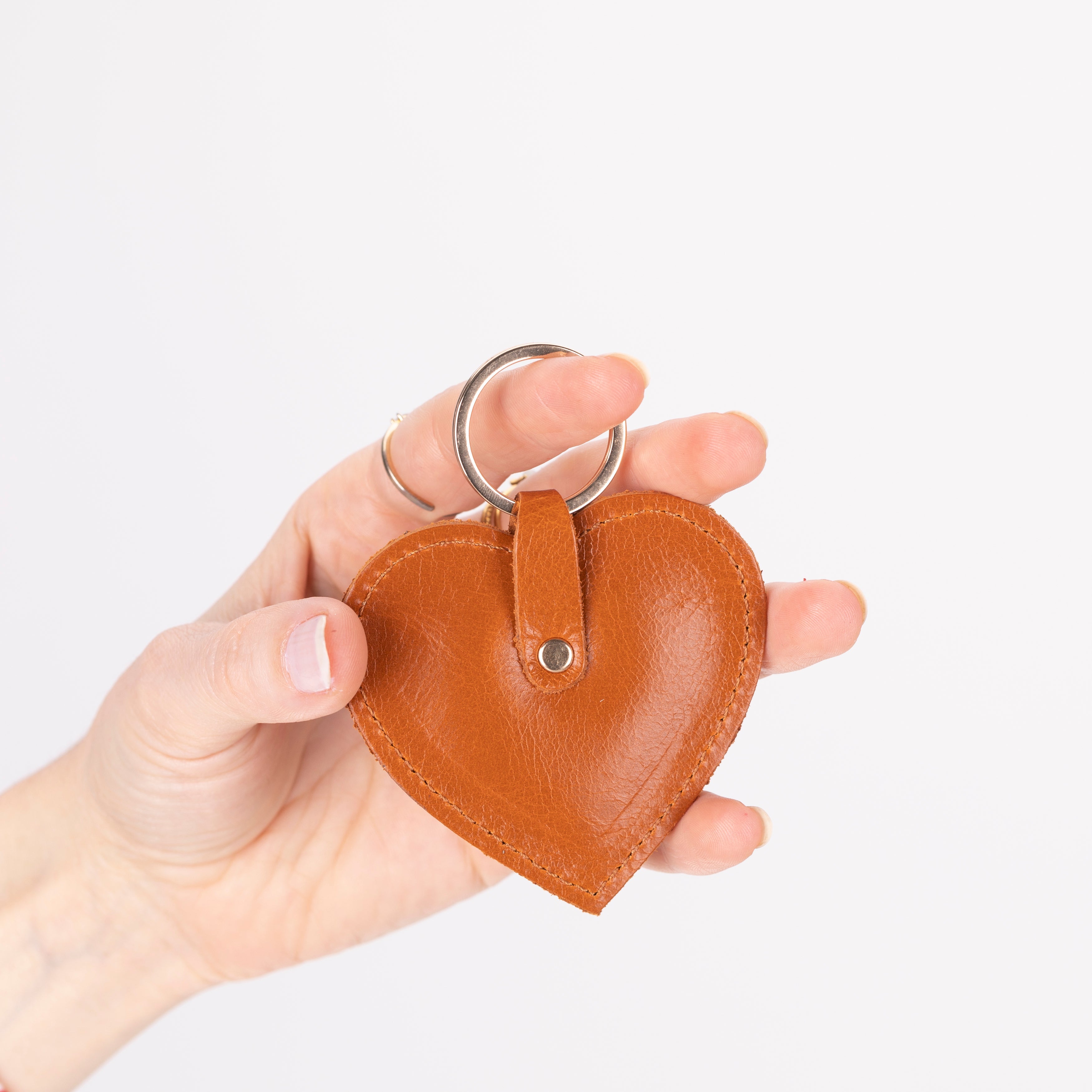 Cuore Leather Keyring