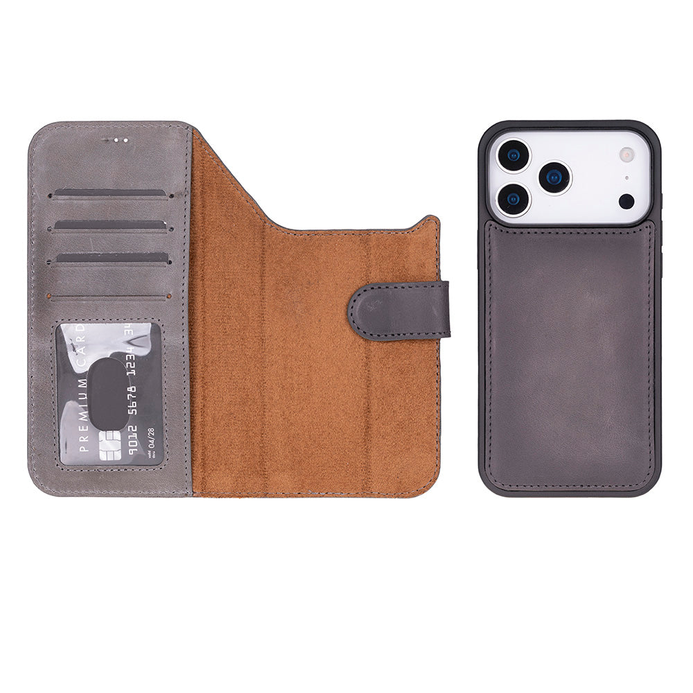 Magic iPhone 17 Pro Max Leather Detachable Wallet Case