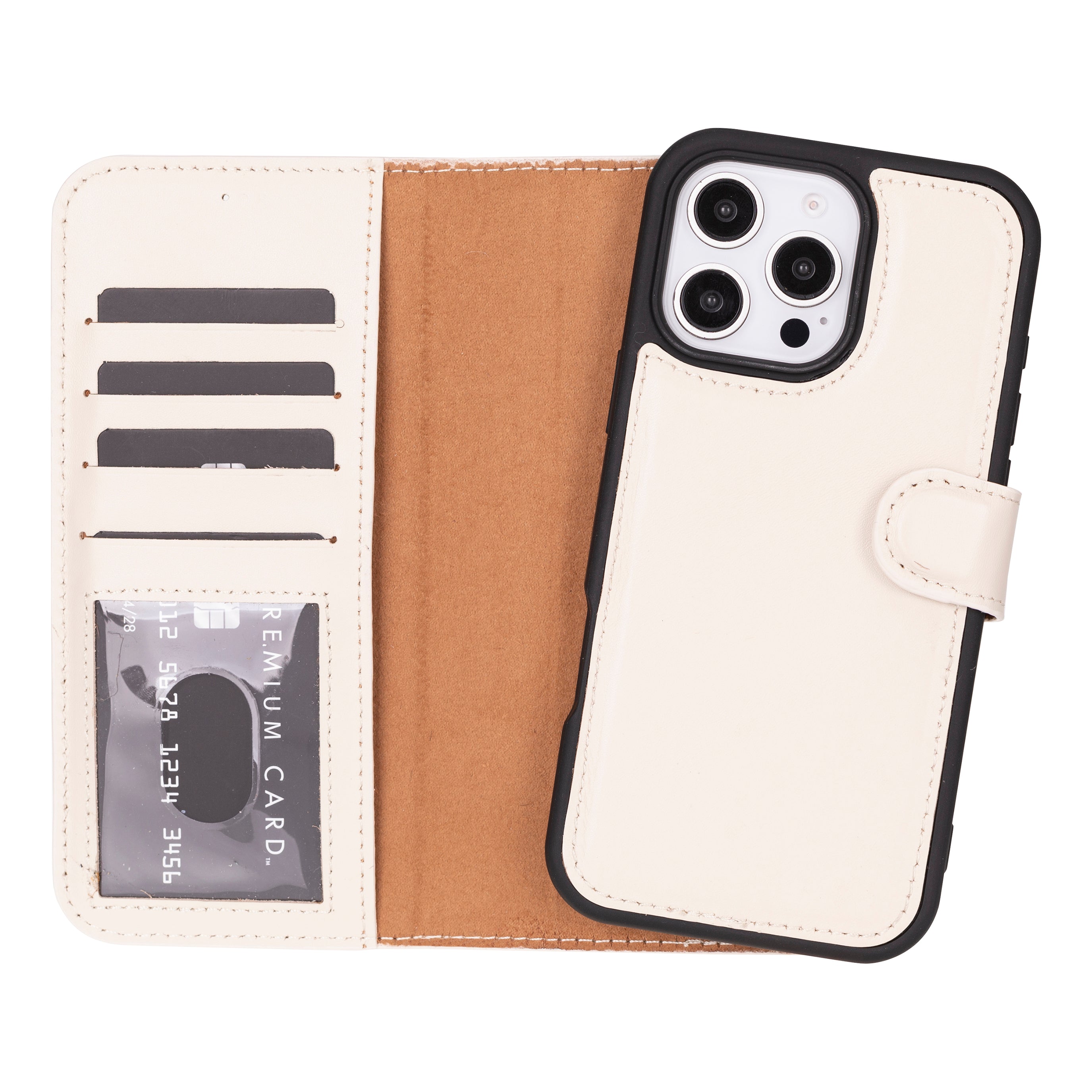 Magic iPhone 16 Pro Detachable Leather Wallet Case