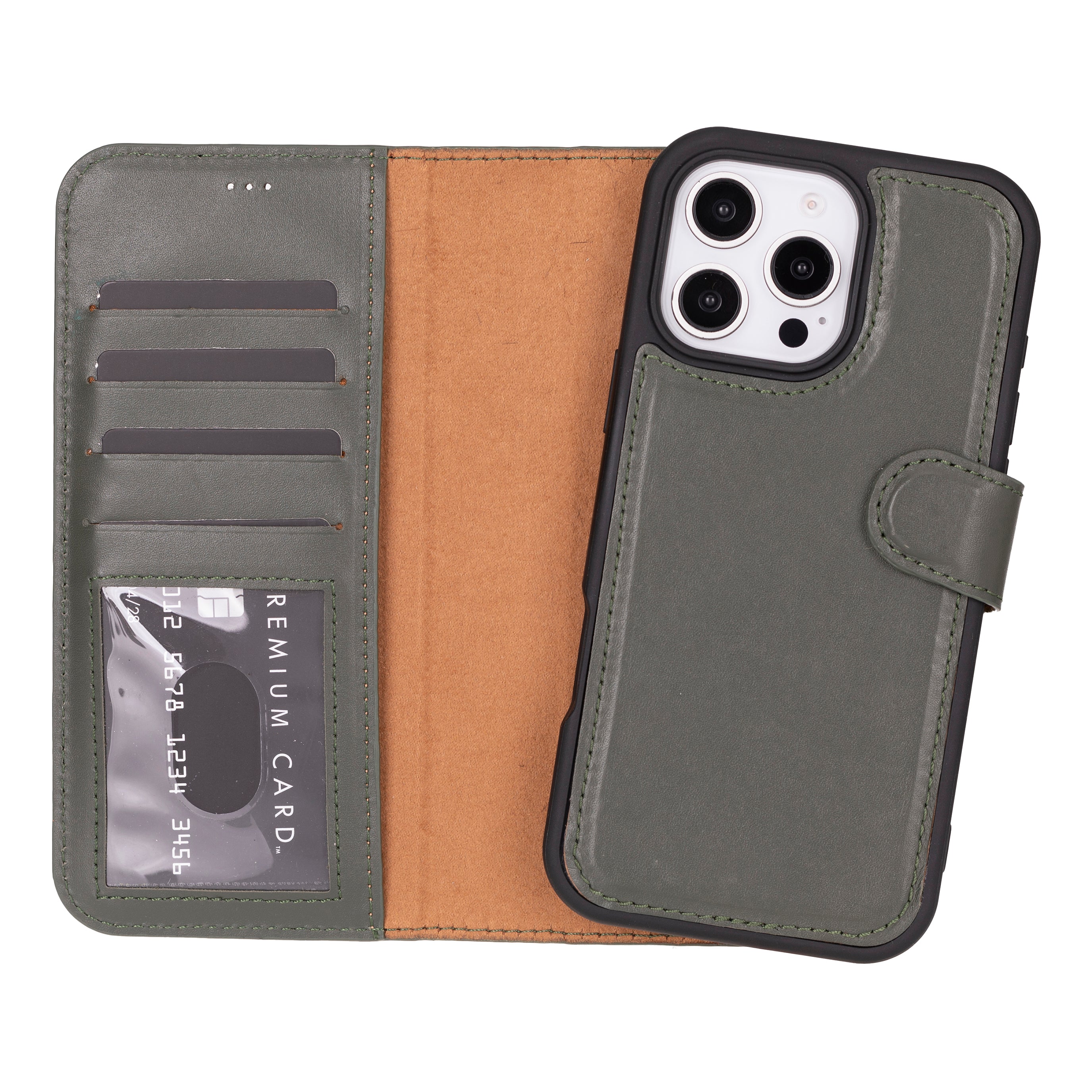 Magic iPhone 16 Pro Detachable Leather Wallet Case