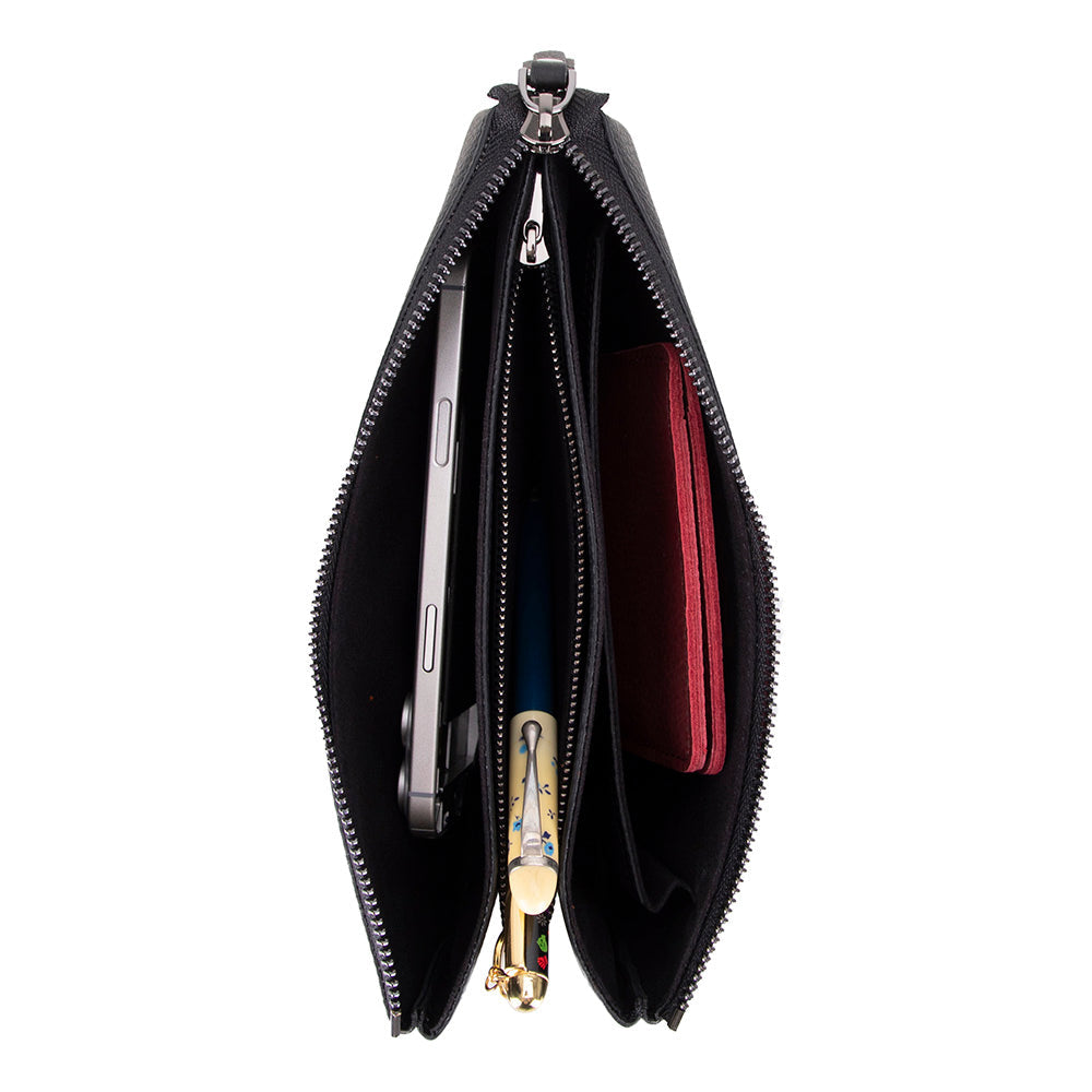 Majeste Leather Clutch Bag