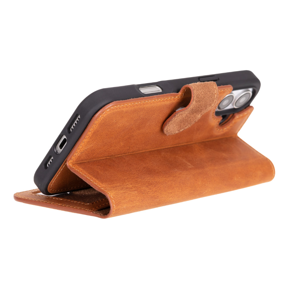 Magic iPhone 16 Plus Detachable Leather Wallet Case