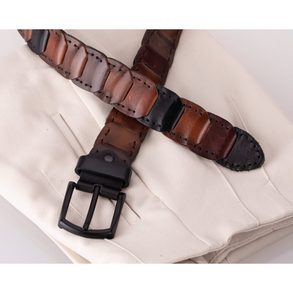 Ceinture en cuir tressé Vista pour homme