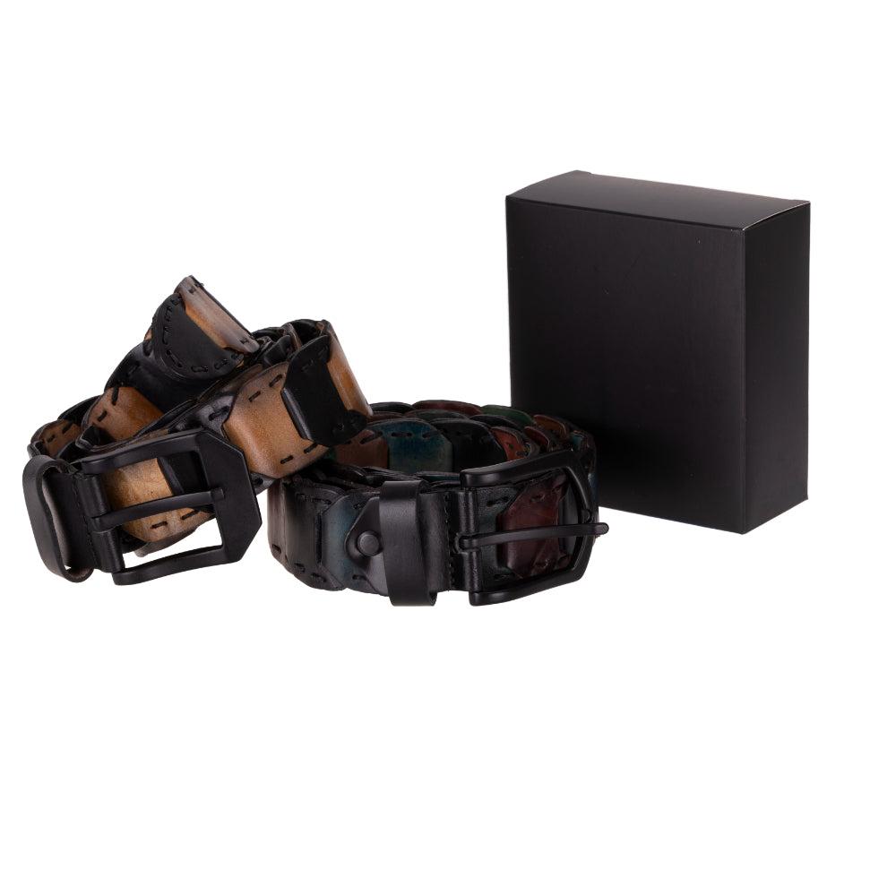 Ceinture en cuir tressé Vista pour homme