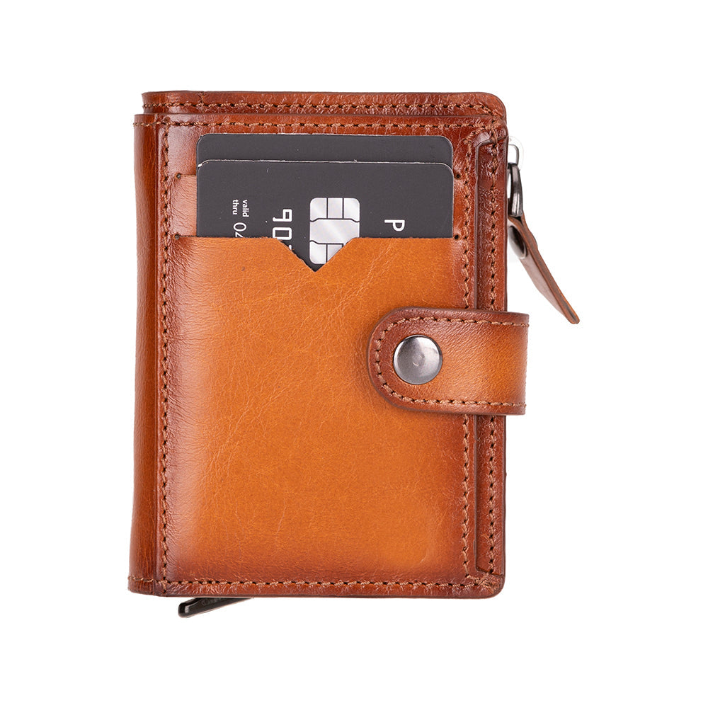Porte-cartes pop-up en cuir Rodos