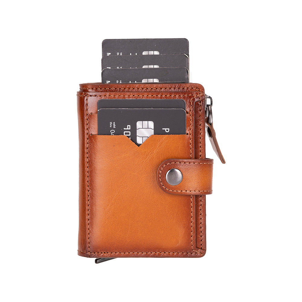 Porte-cartes pop-up en cuir Rodos