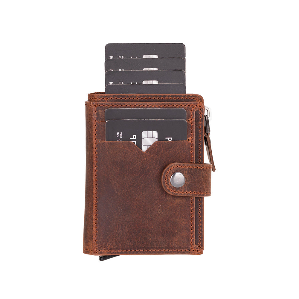Porte-cartes pop-up en cuir Rodos