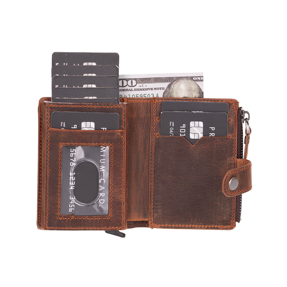 Porte-cartes pop-up en cuir Rodos