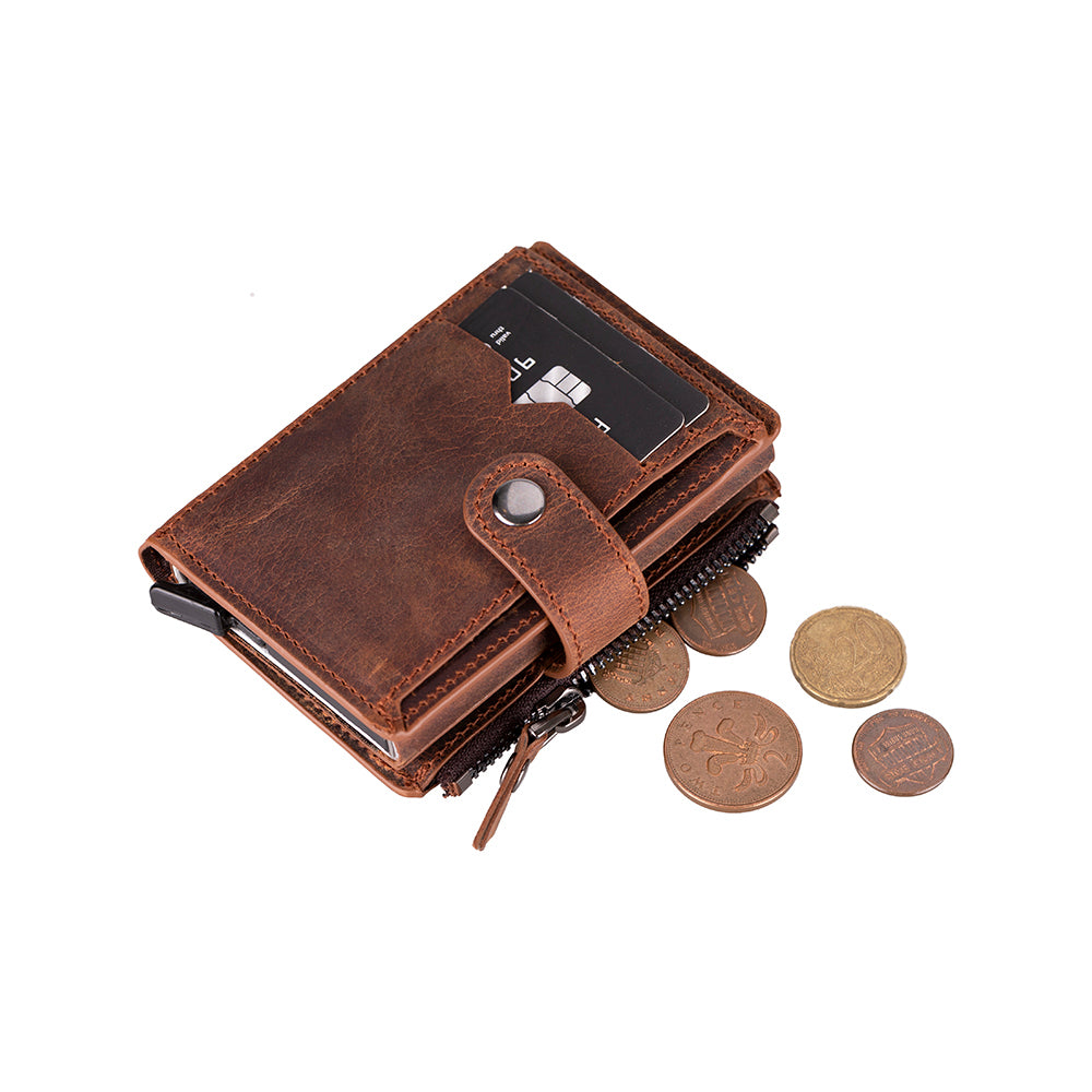 Porte-cartes pop-up en cuir Rodos