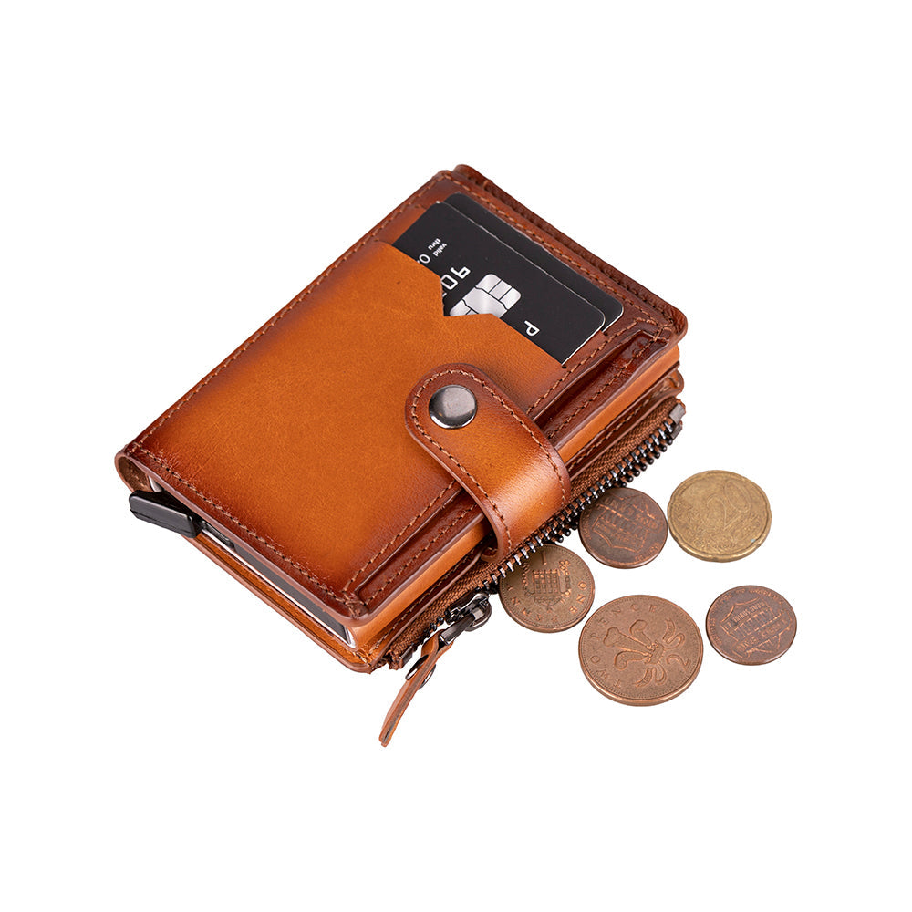 Porte-cartes pop-up en cuir Rodos
