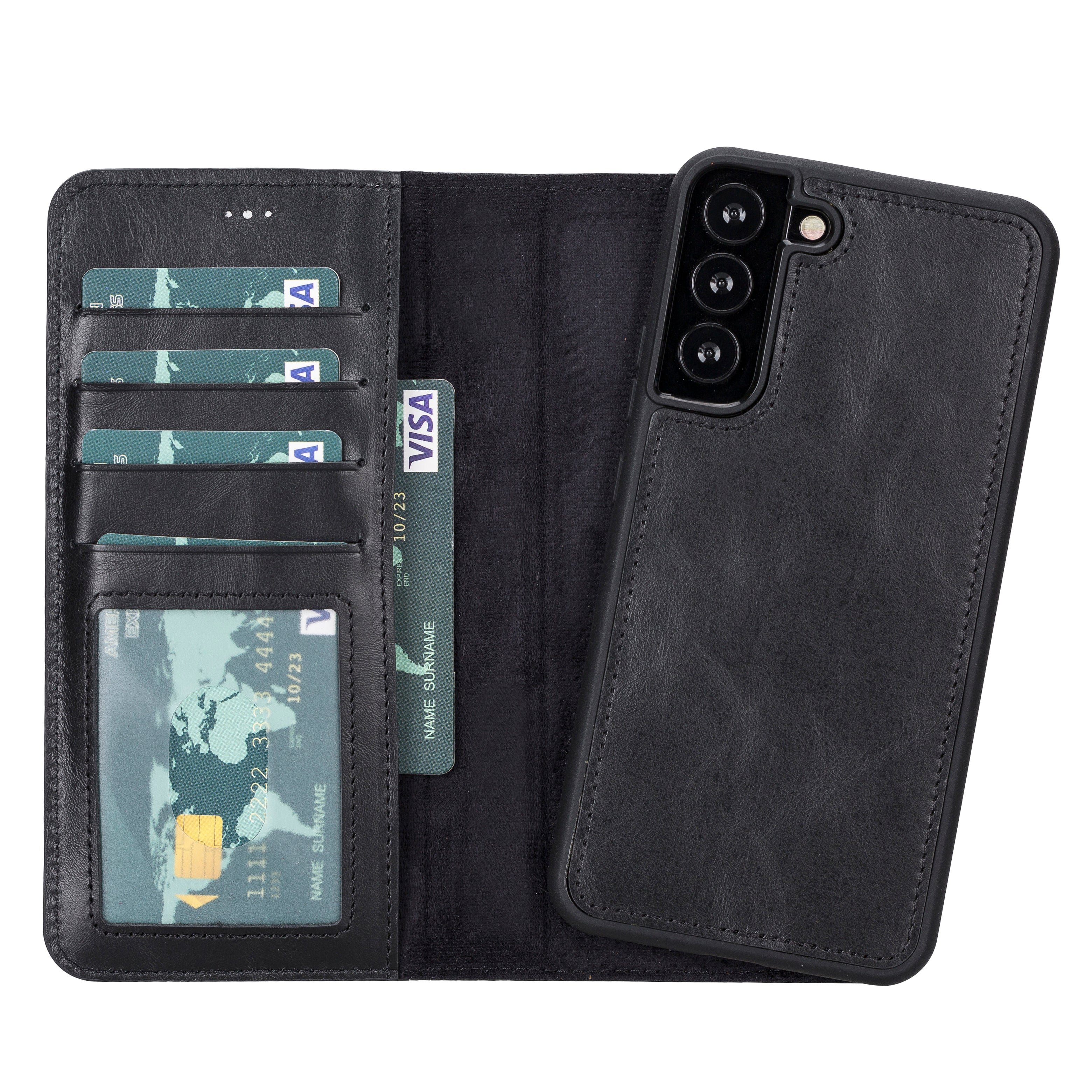 Magic Samsung Galaxy S22 Leather Detachable Wallet Case