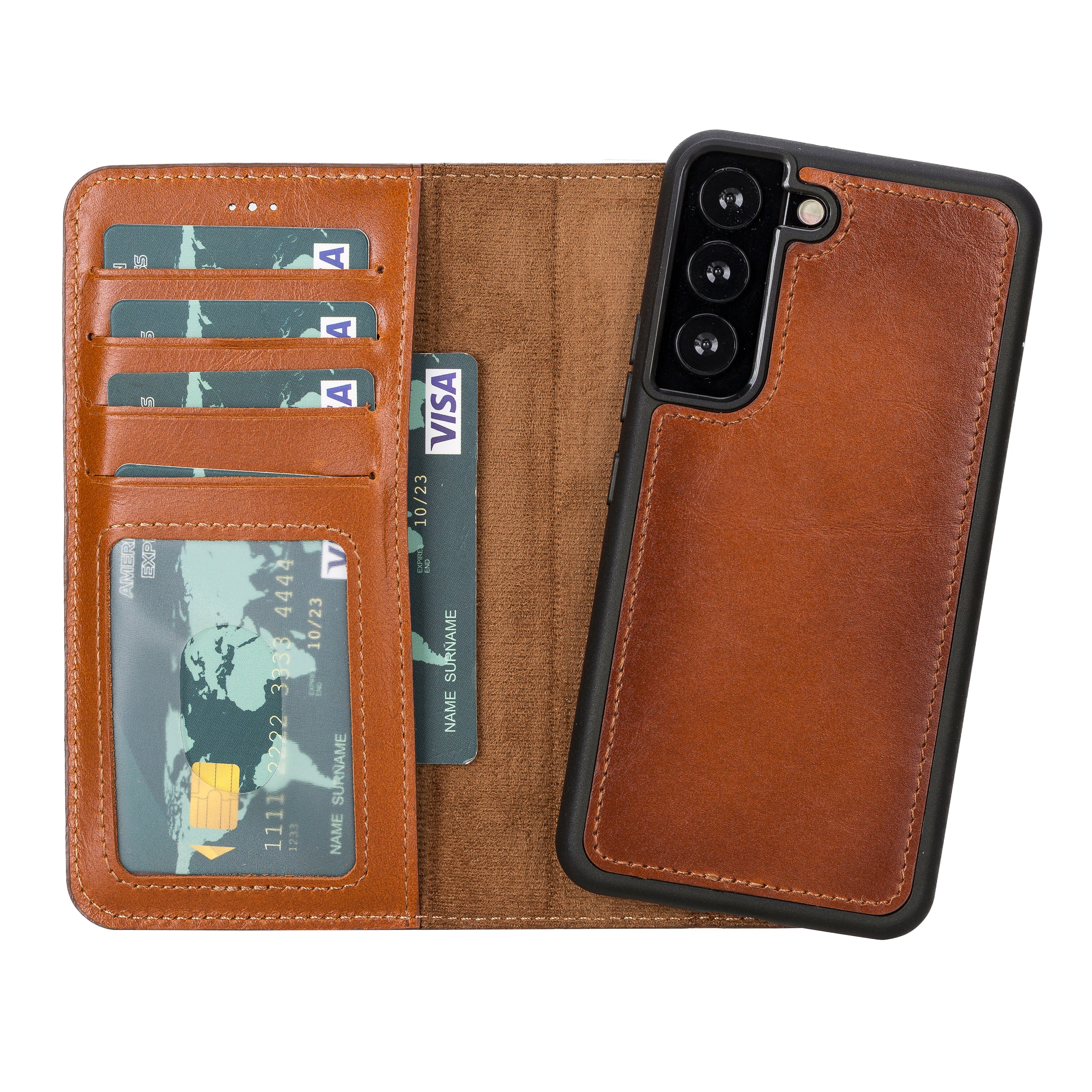 Magic Samsung Galaxy S23 Ultra Leather Detachable Wallet Case