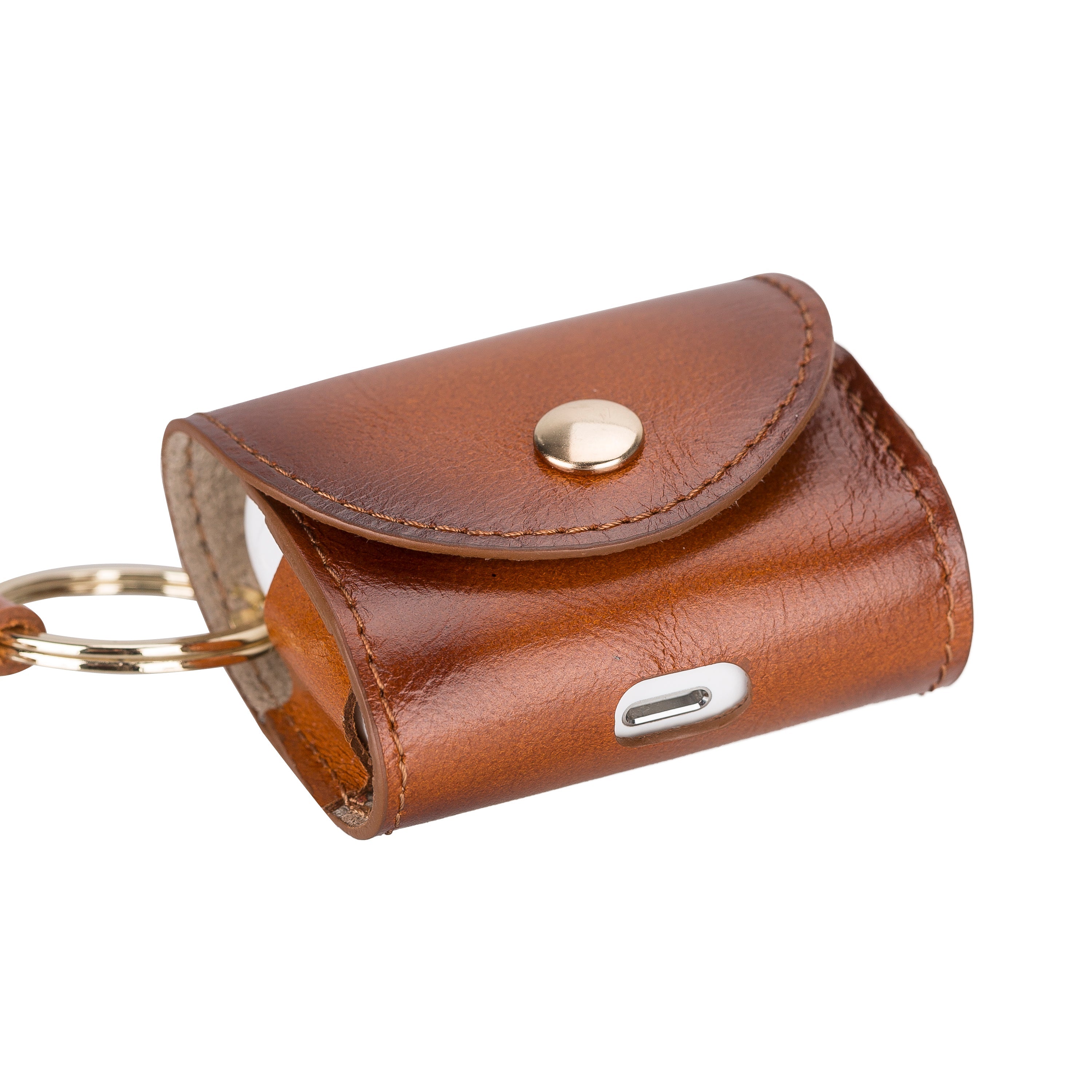 Mai Snap AirPods 3 and AirPods 4 Leather Case with Hook