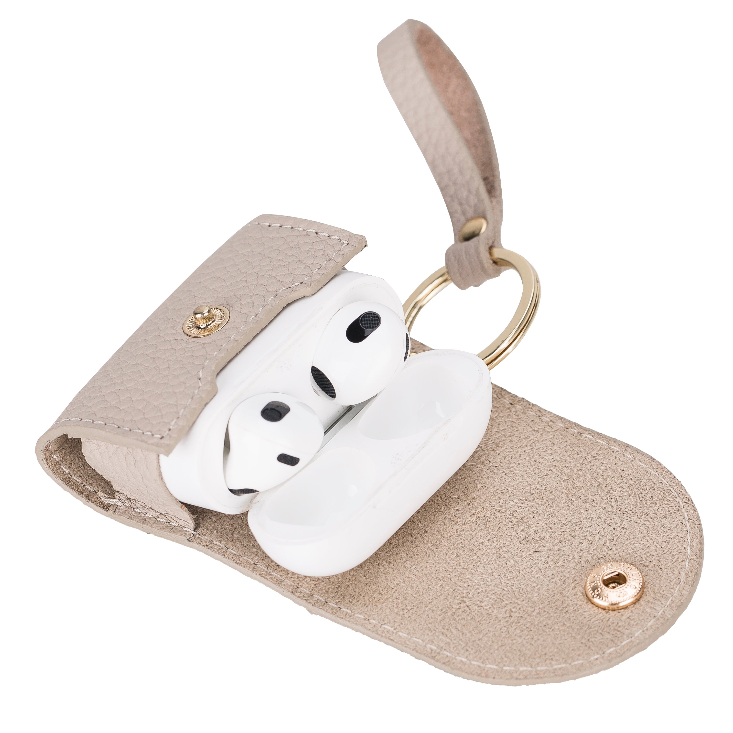 Mai Snap AirPods 3 and AirPods 4 Leather Case with Hook