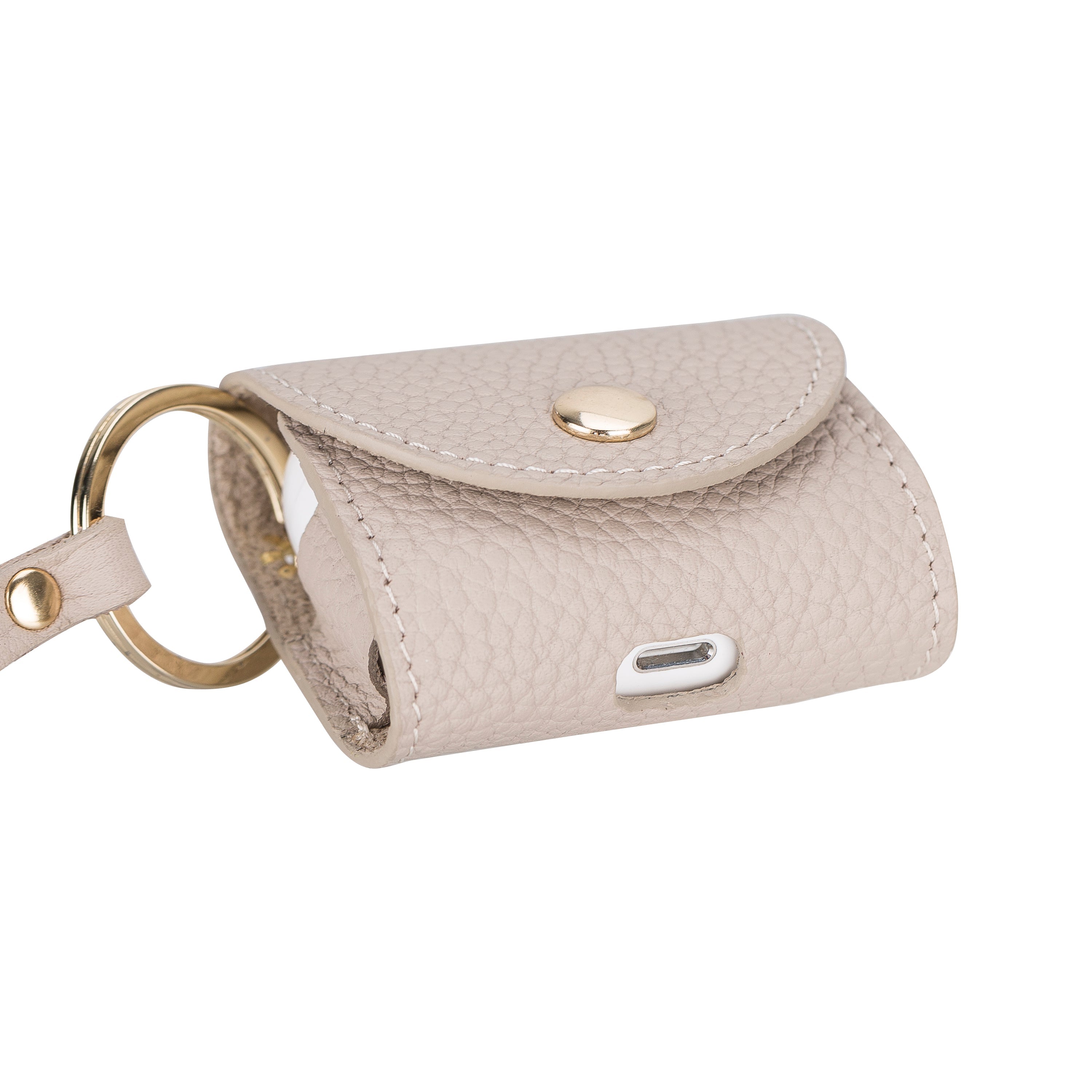 Mai Snap AirPods 3 and AirPods 4 Leather Case with Hook