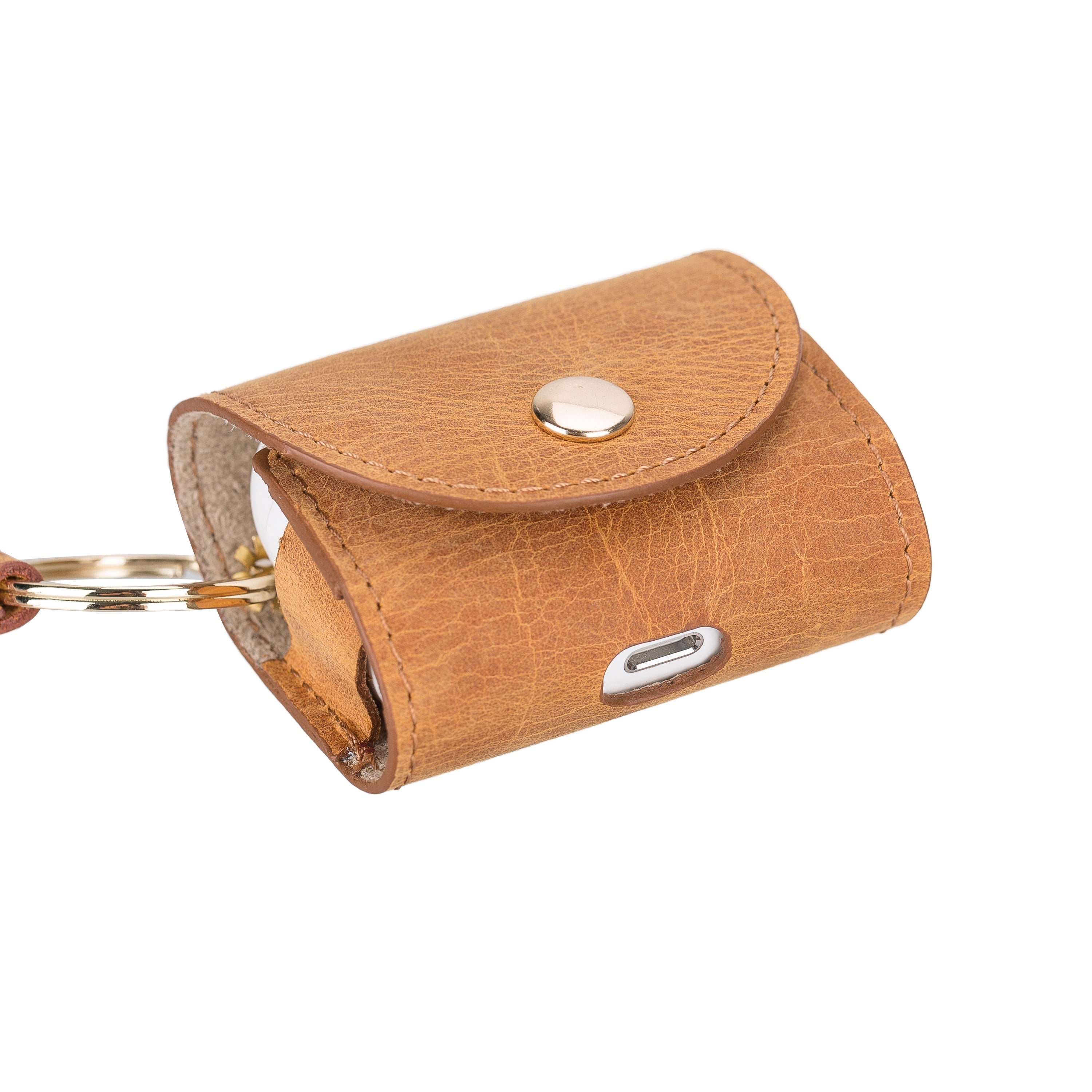 Mai Snap AirPods 3 and AirPods 4 Leather Case with Hook