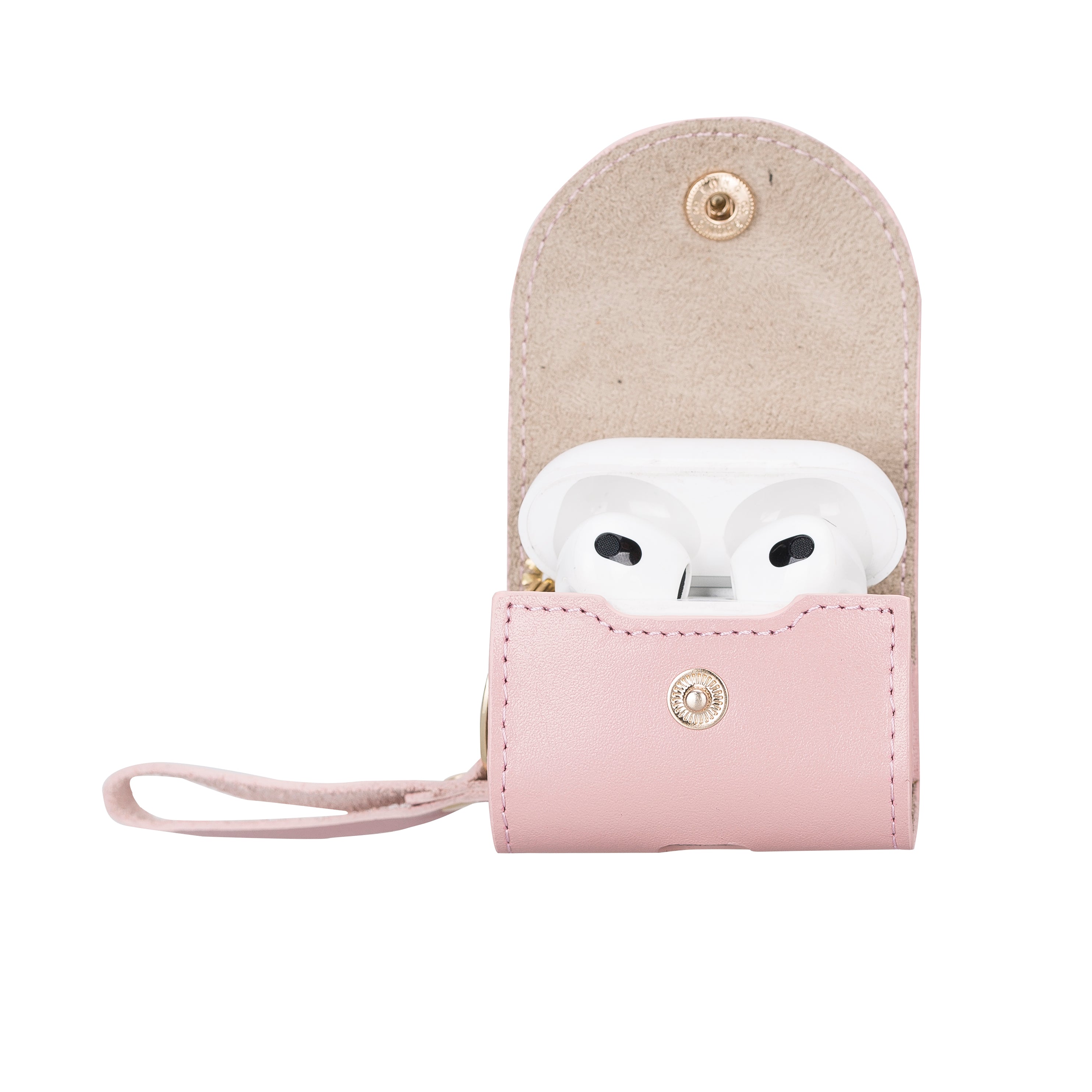 Mai Snap AirPods 3 and AirPods 4 Leather Case with Hook