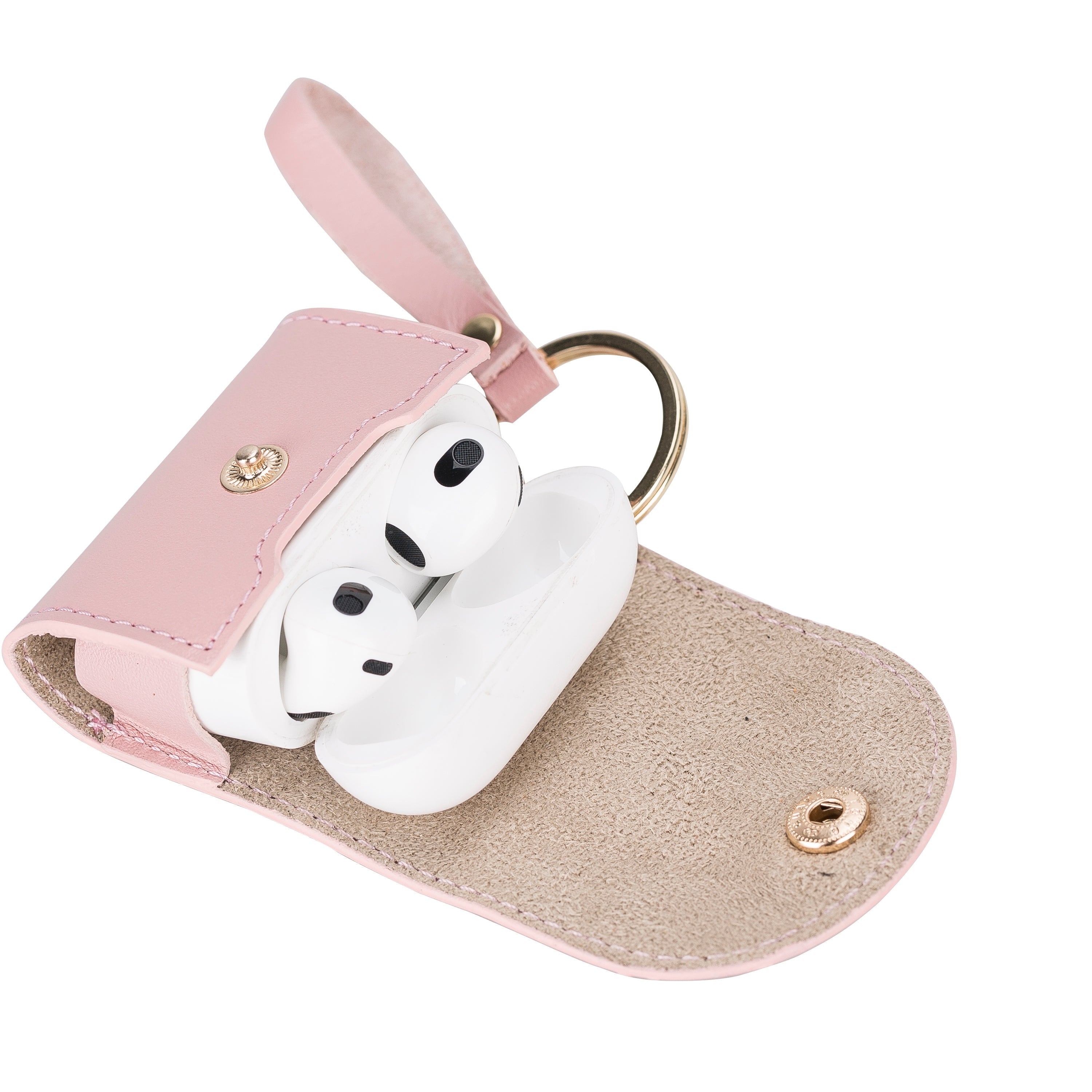 Mai Snap AirPods 3 and AirPods 4 Leather Case with Hook