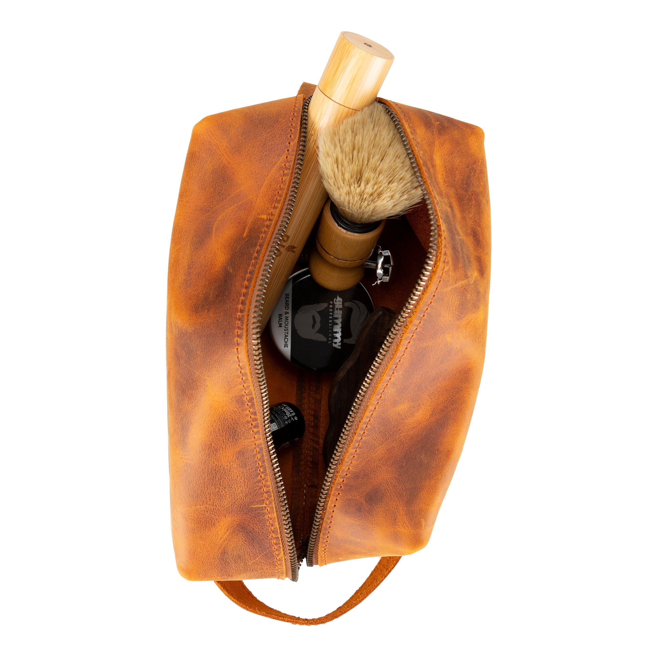 Trousse de toilette Eve en cuir, taille XL