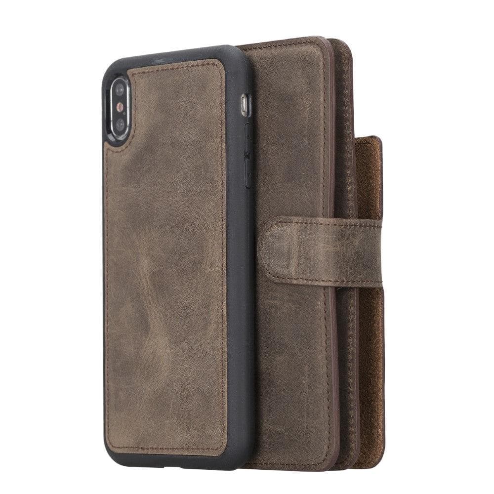Apple iPhone X Series Detachble Double Leather Wallet Case / DMW