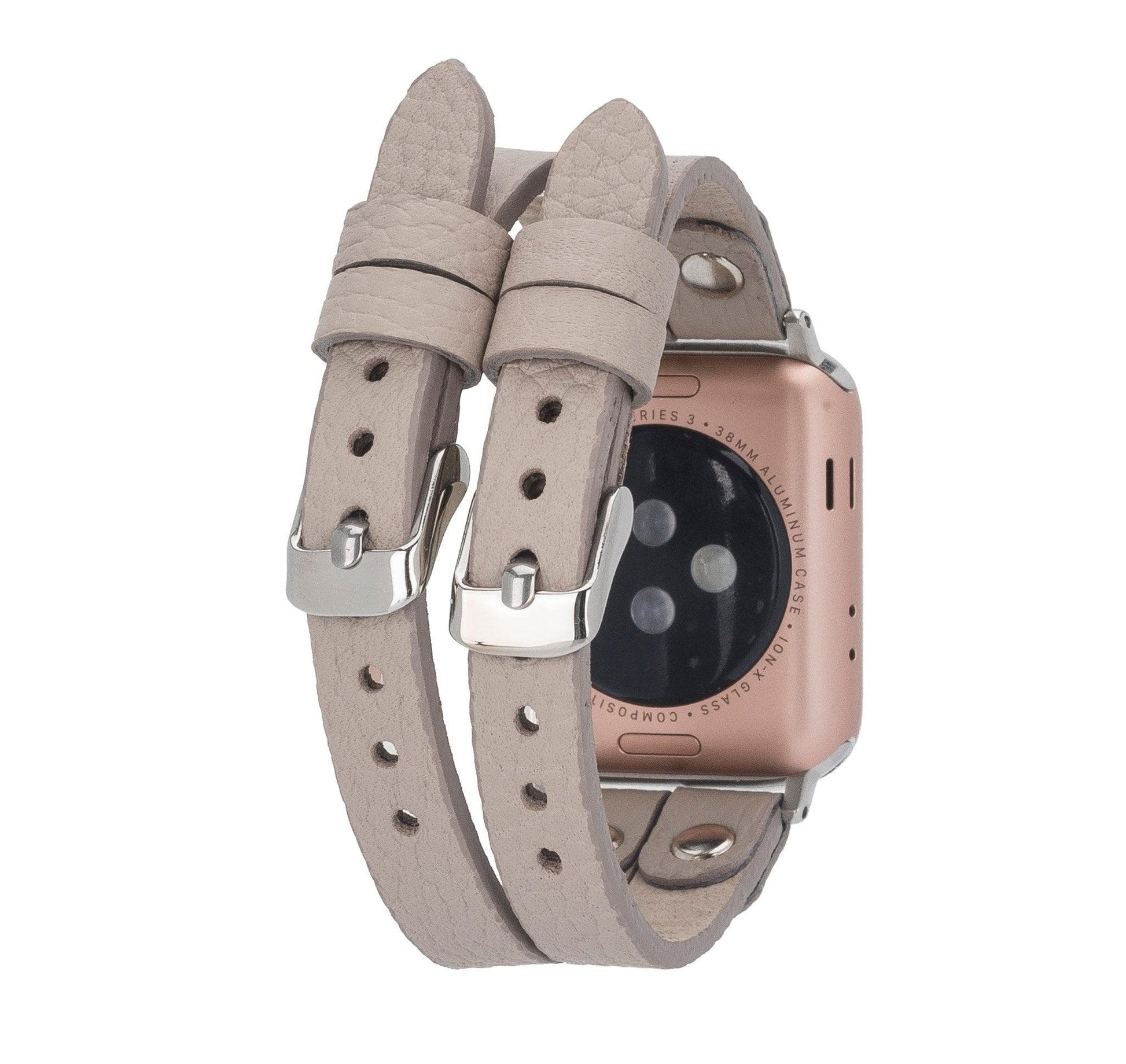 Durham Ely Apple Watch Leather Straps ERC3 / Silver