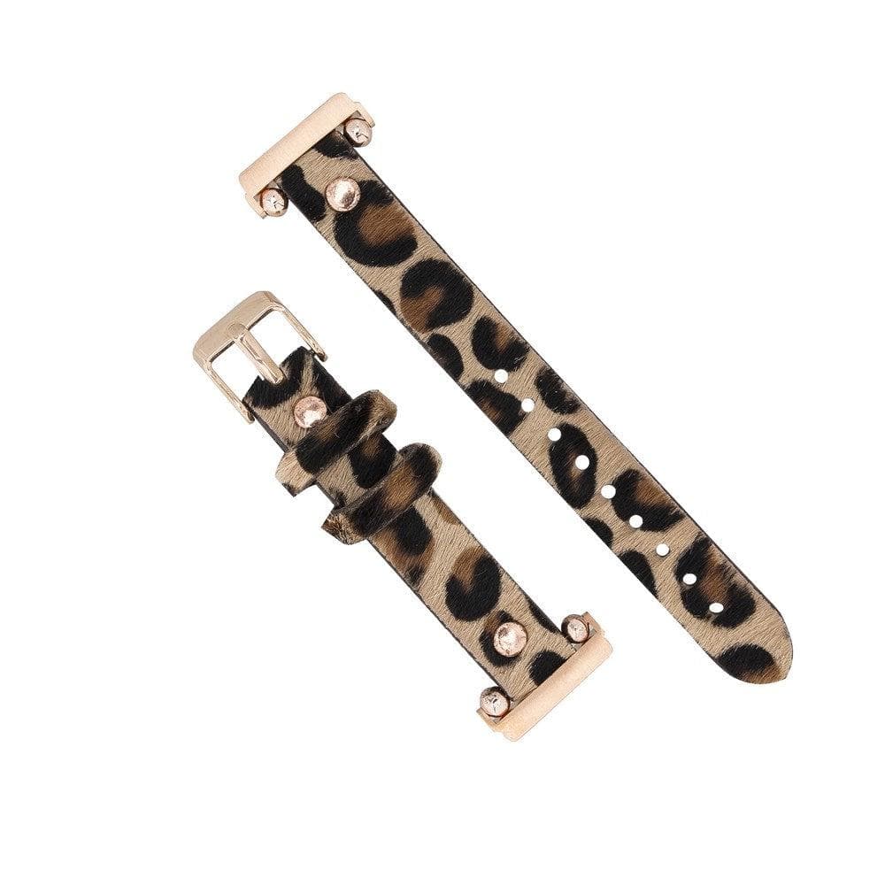 Leather Fitbit Watch Bands - Ferro Rose Trok Style LEO2