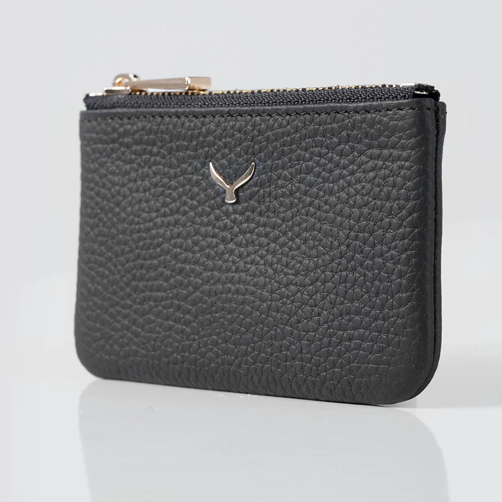 3002 Unisex Leather Coin Purse With Zipper