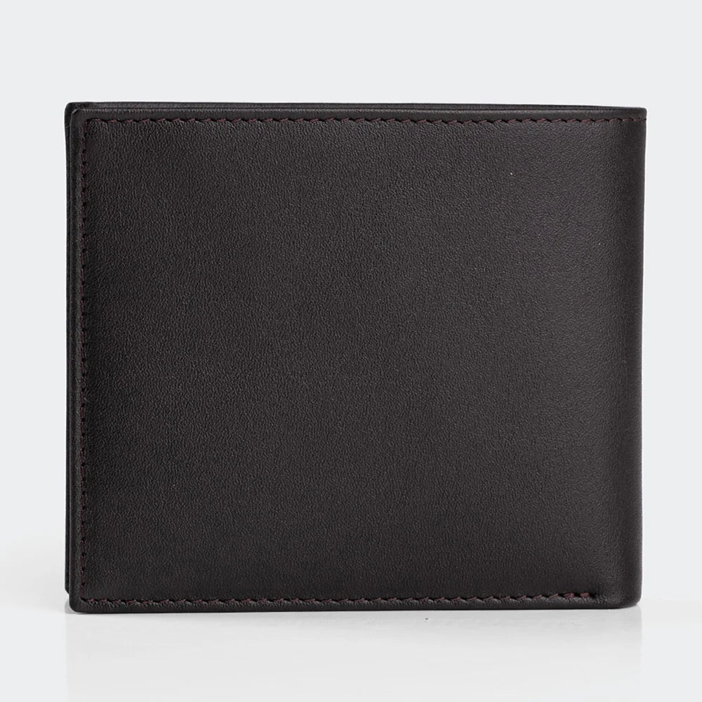 4003 Men Leather Wallet With Two Compartments And Coin Packets