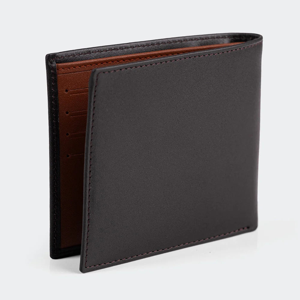 4003 Men Leather Wallet With Two Compartments And Coin Packets
